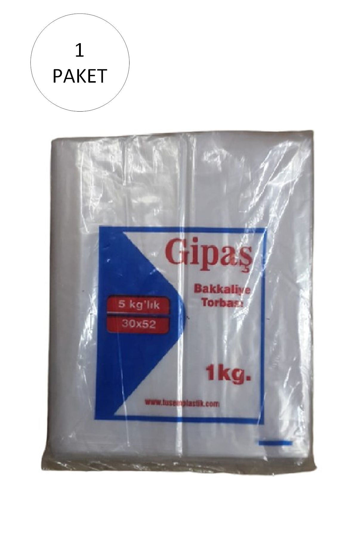 Serero Bakkaliye Naylon Torba 5'kg lık 30x52 cm 1 Paket (Takriben 110 Adet)