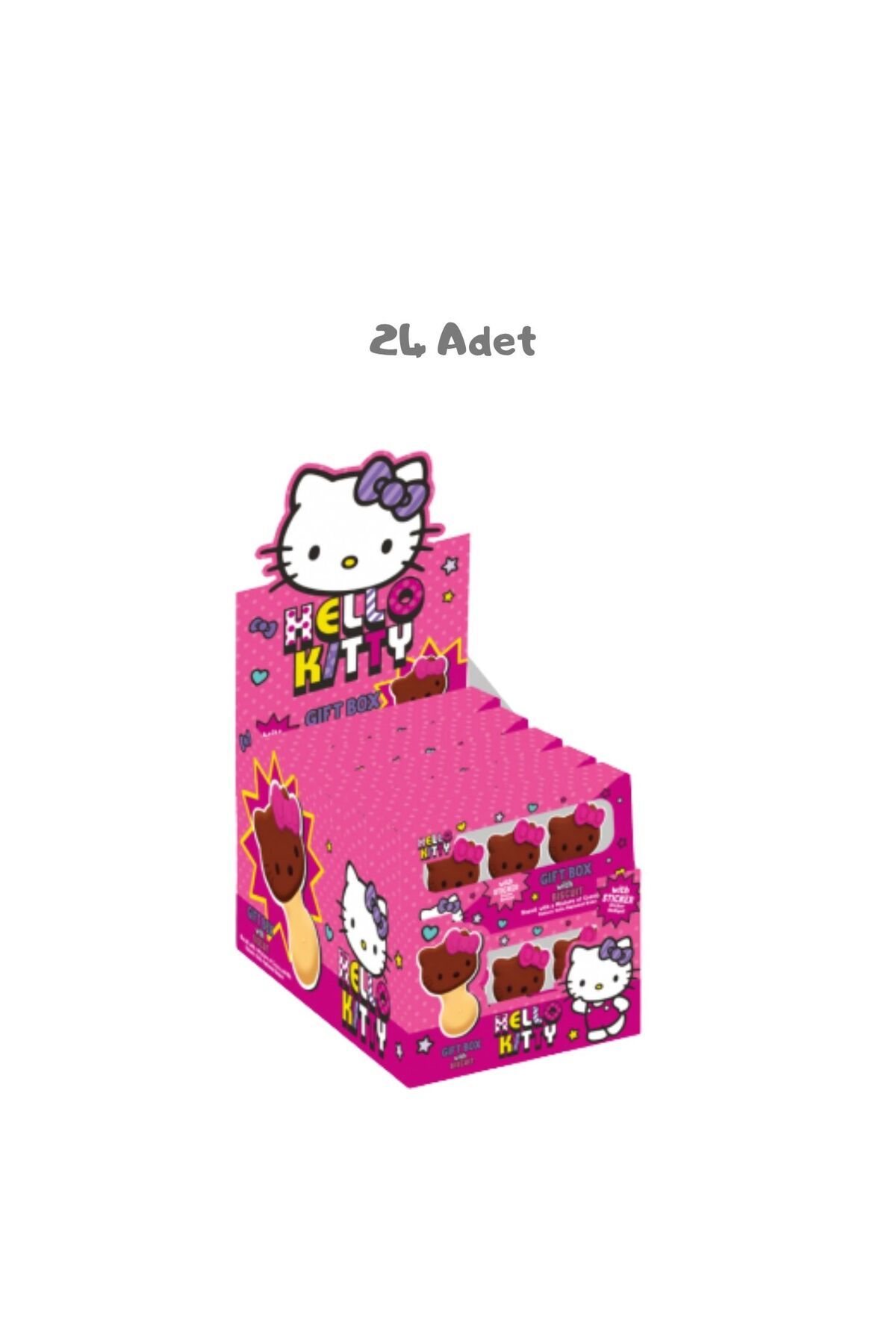 Hello Kitty Hediyeli Büsküvi Çikolata (18 Gr.) 24 Adet