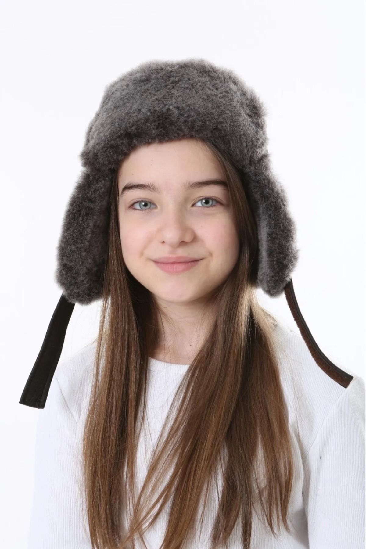 EratLeather Kışlık Hakiki Deri Kürklü Ushanka Pilot Unisex Şapkası