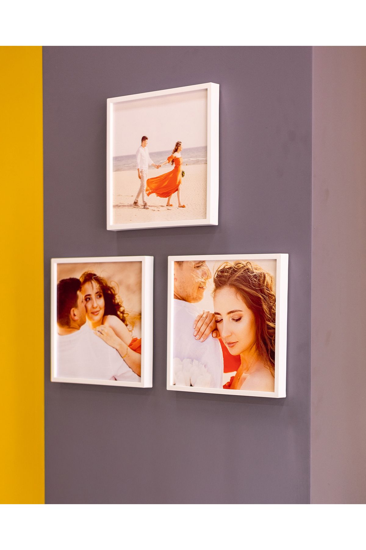 çınararthome SökTak 3’lü 21x21 Kare Plastik Çerçeve Seti – Modern Duvar Dekoru