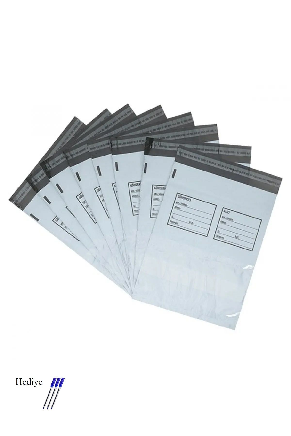 Serero Battal Boy Cepli Kargo Poşeti 45x55+5 cm - 100 Adet (40+40=80 Mikron)