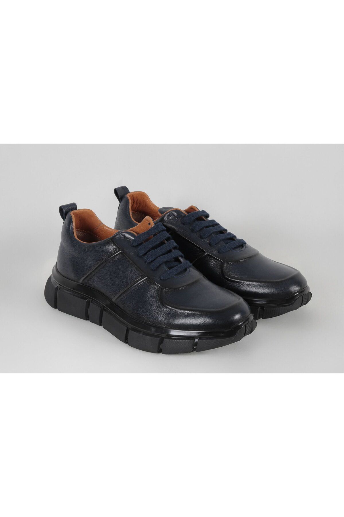 Massa Hakiki Deri Lacivert Sneakers-40 - Lacivert-02