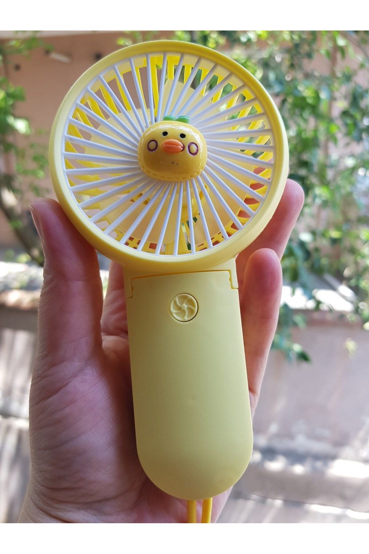 Brokoli Home Şarjli Mini El Fanı Masa Fanı Soğutucu Masa Üstü Vantilatör Usb Sarı