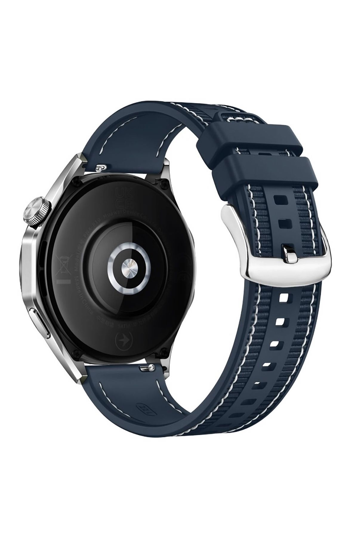 Forzacase 20mm Akıllı Saatler ile uyumlu Dikişli Kumaş Görünüm Silikon Kordon Kayış - FC1059