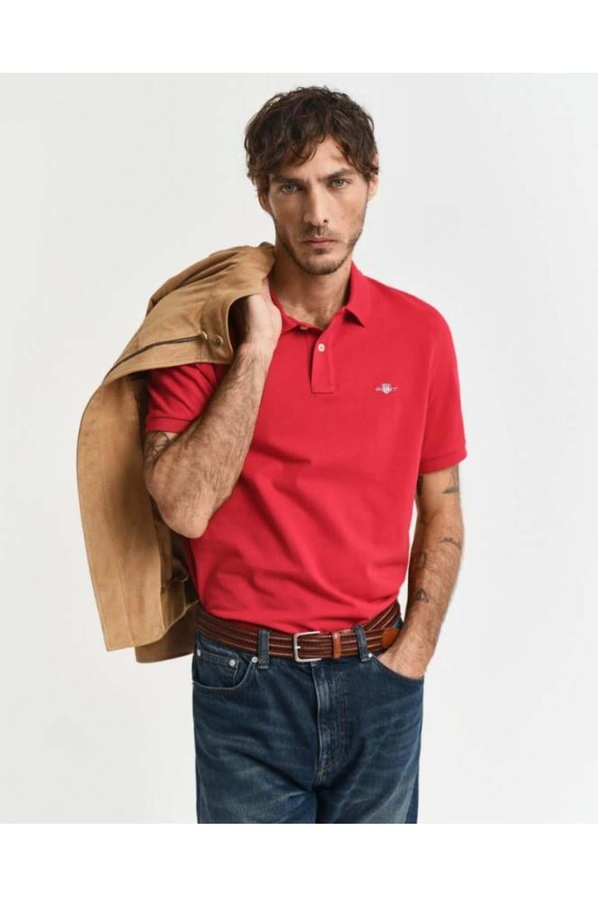 Gant Erkek Kırmızı Regular Fit Polo