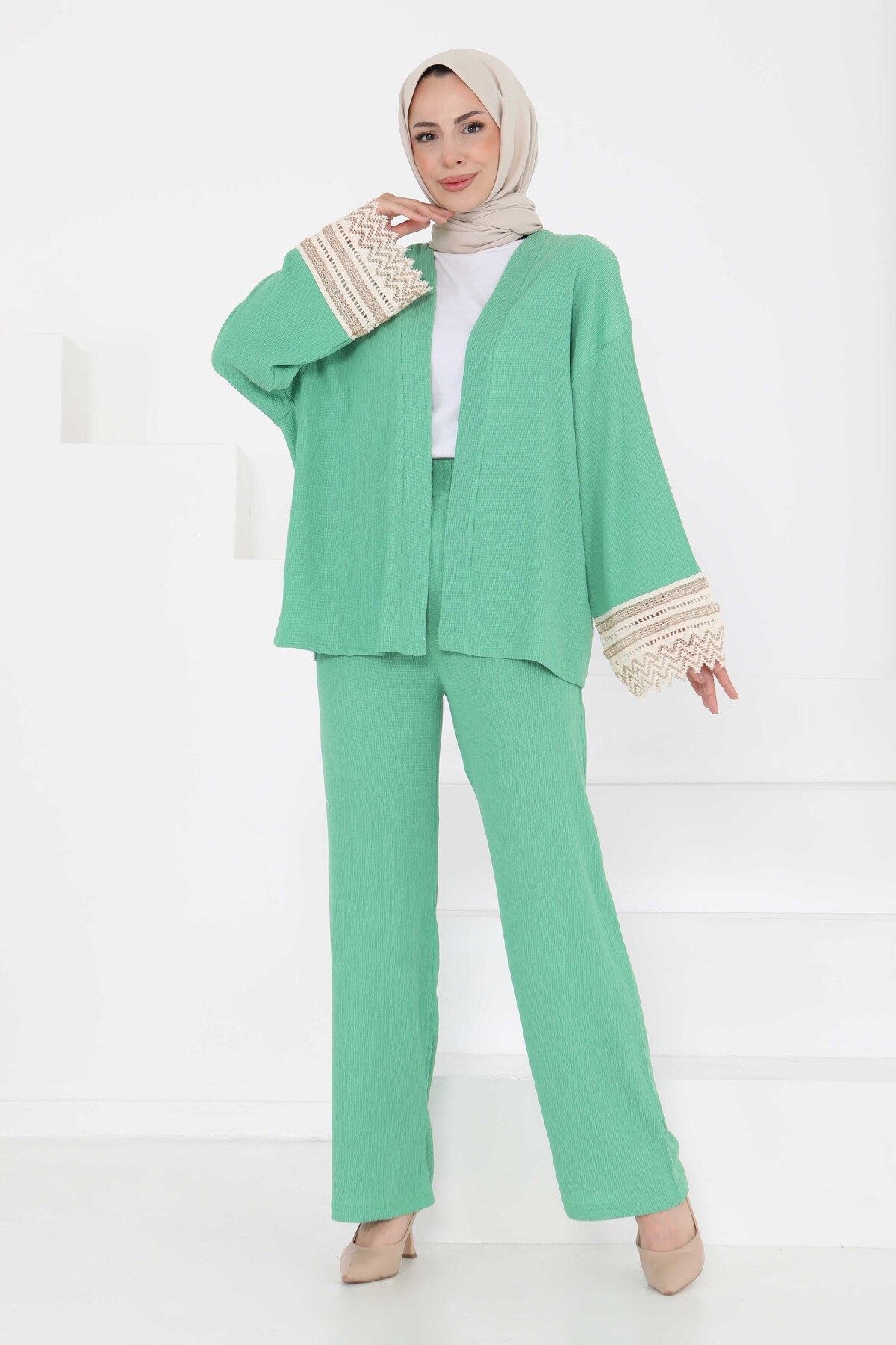 TOFİSA Kimono İkili Takım Yesil - 27242