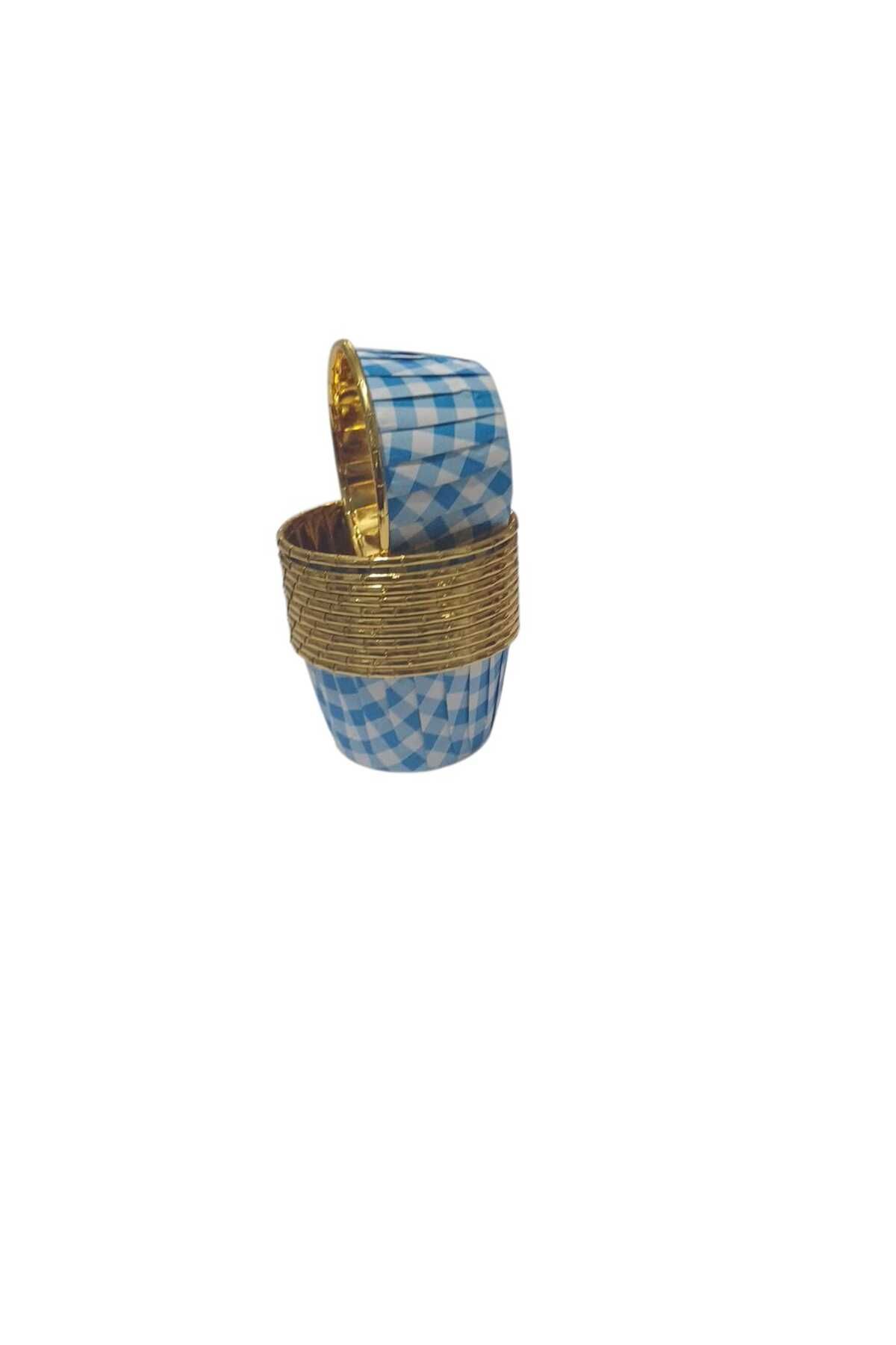 CENGİZ ÇEYİZ MÜFFİN Kek Kalıbı Orta Boy 12 Adet Parlak Karton Kek Kalıbı 6x6x3,5 cm 0835