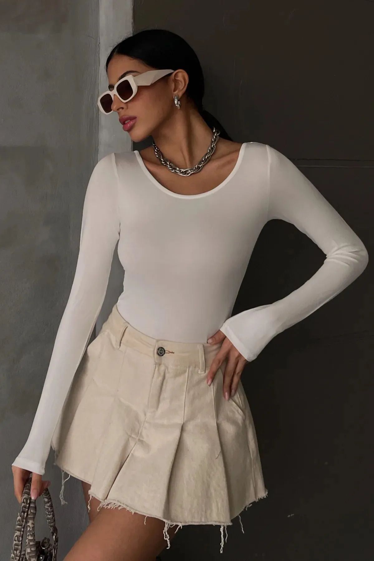 Yefrastore Kadın Beyaz Prenses Yaka Bluz
