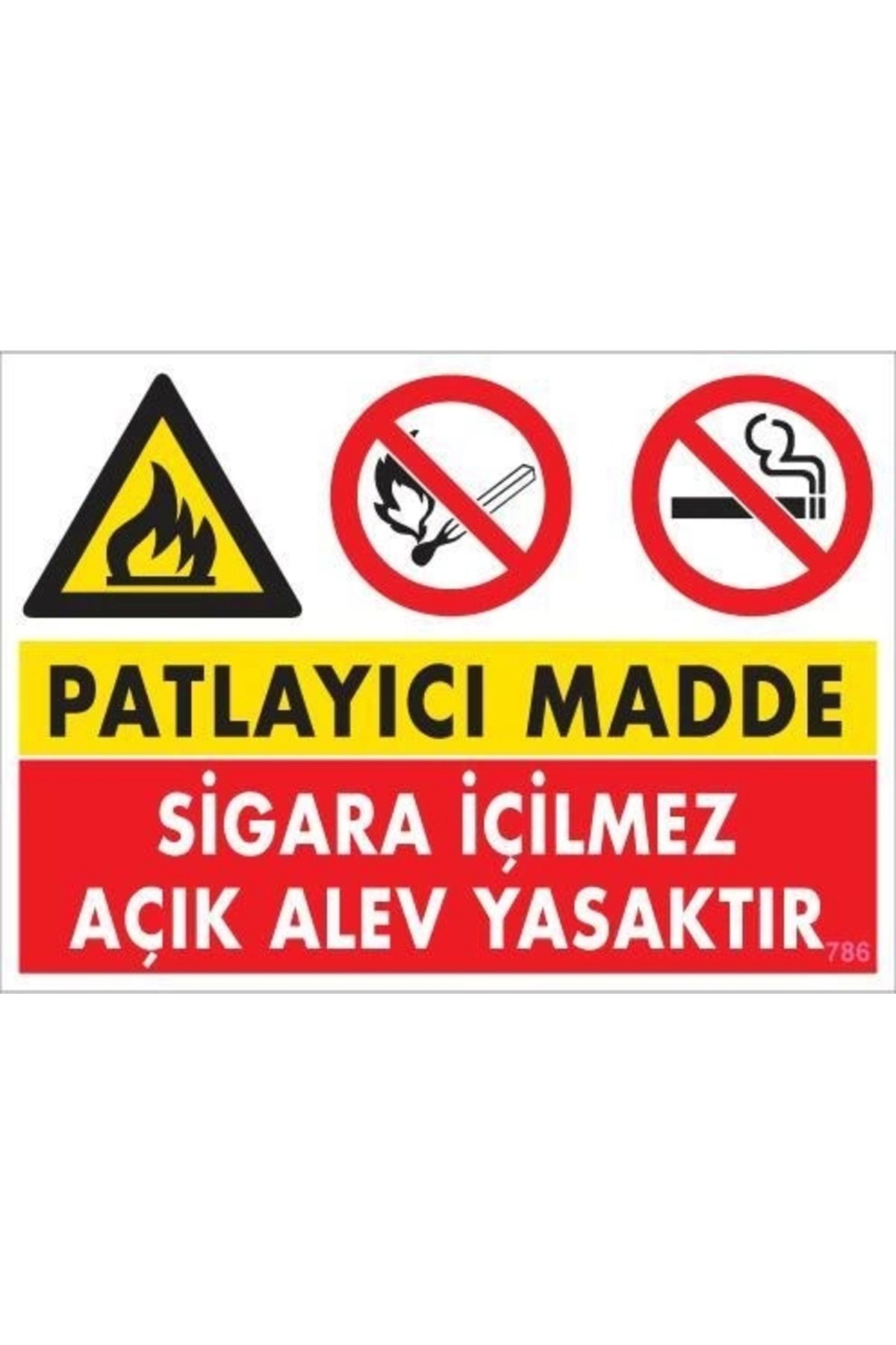minaydan Patlayıcı Madde Uyarı Levhası 25x35 KOD:786
