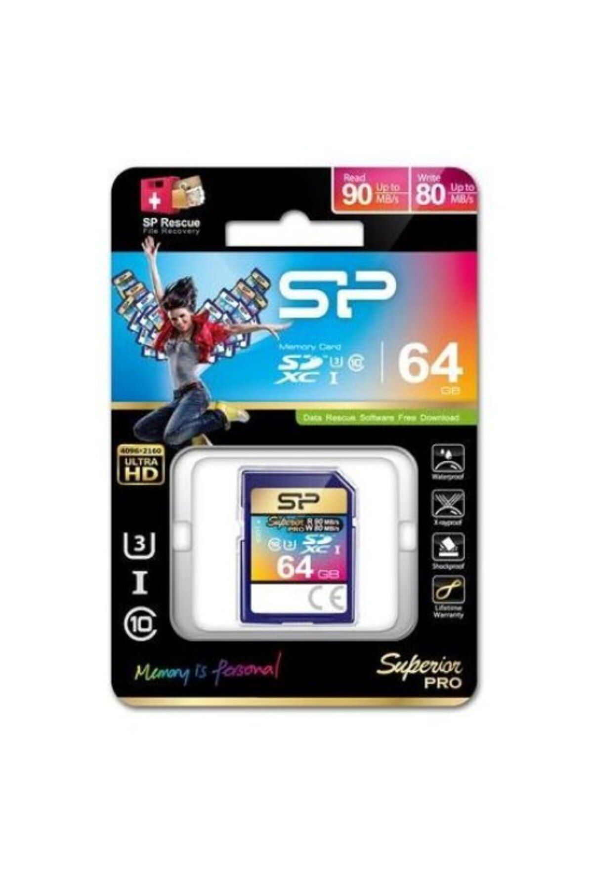 Silicon Power-Silicon Power Superior Pro SDXC 64GB Memory Card, UHS-I U3, Class 10 2