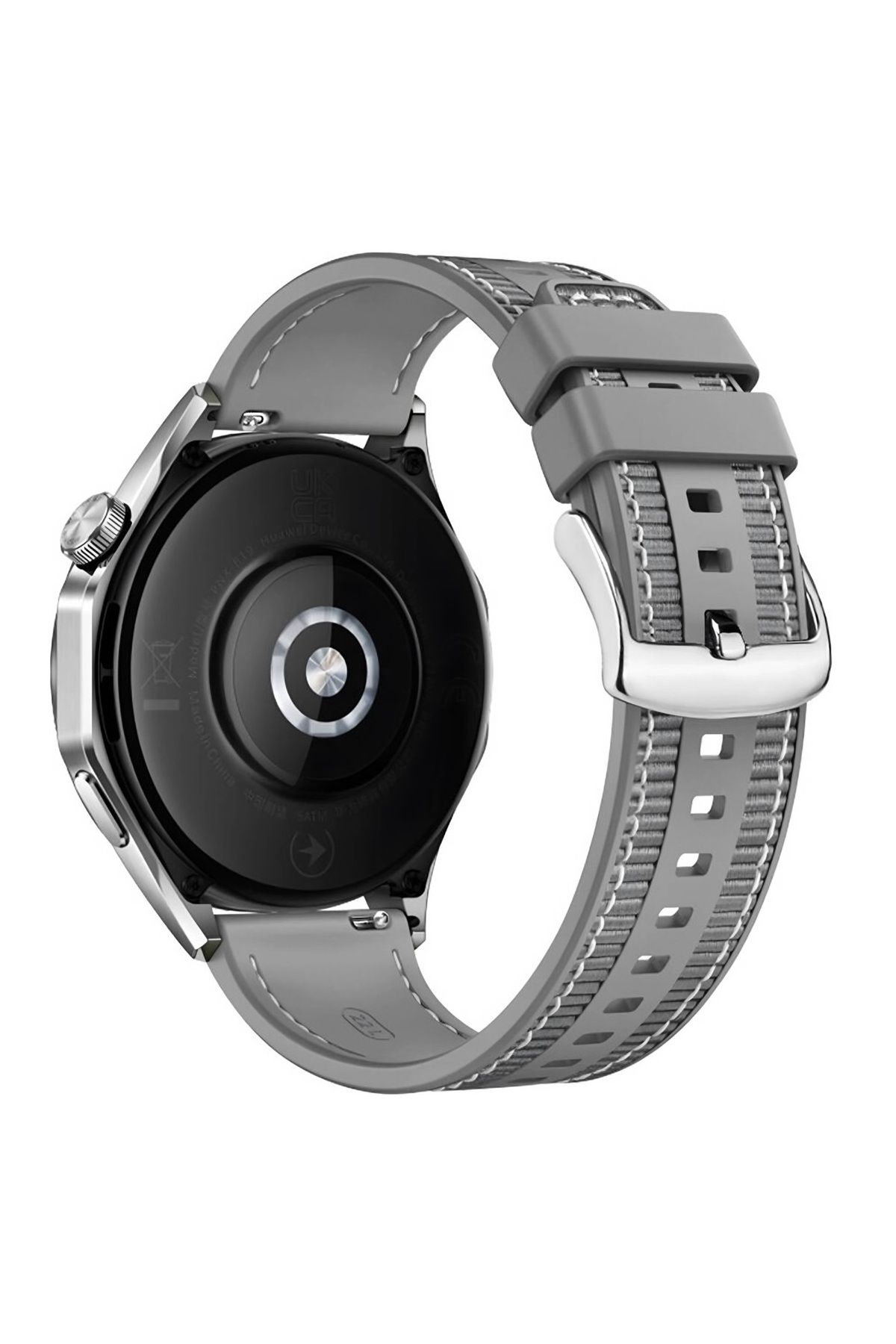 Forzacase 20mm Akıllı Saatler ile uyumlu Dikişli Kumaş Görünüm Silikon Kordon Kayış - FC1059