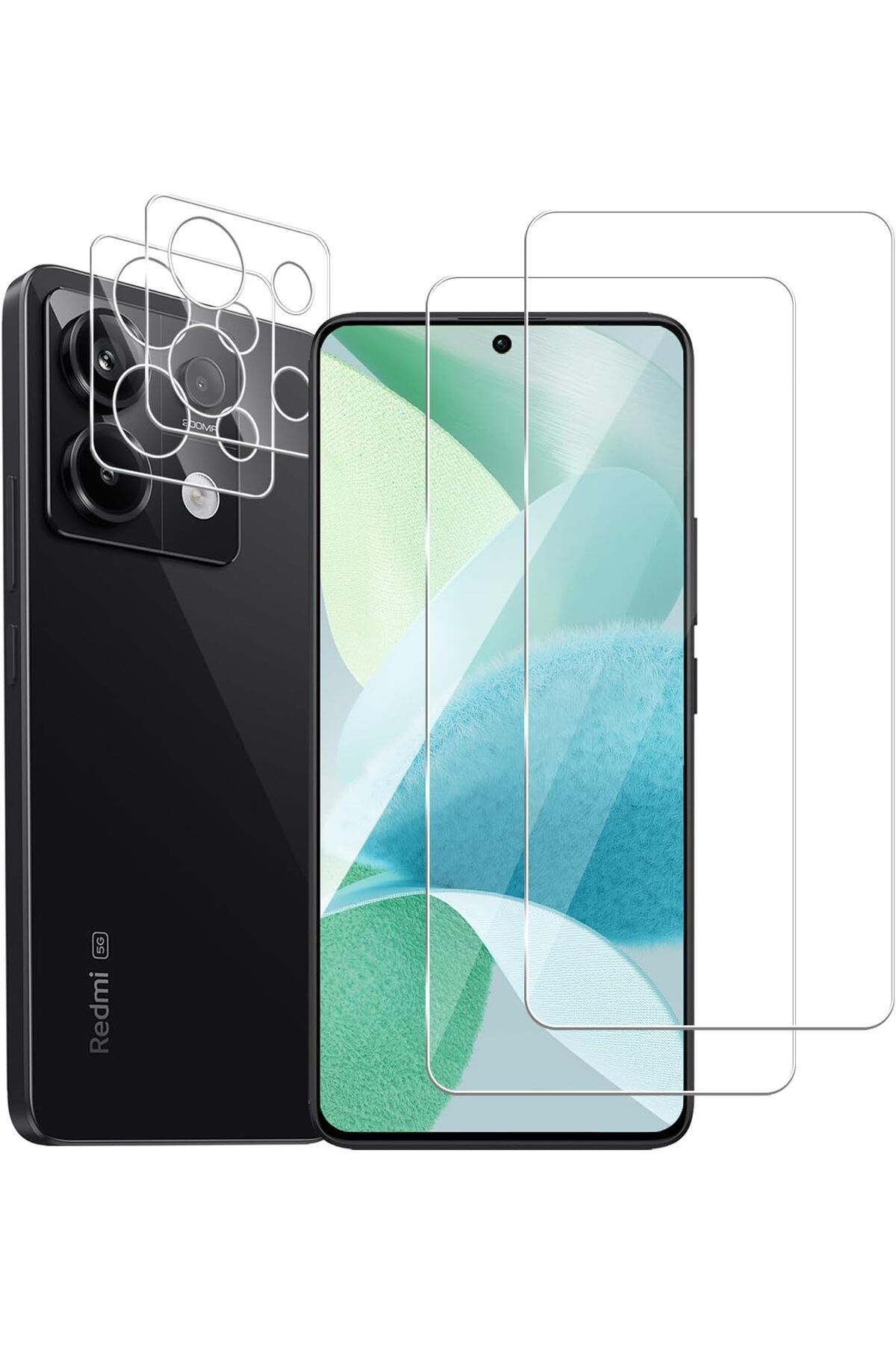 aheaks Xiaomi Redmi Note 13 Pro 5G için, Darbeye Dayanıklı Ekran Koruyucu Kamera Koruma Jelatini Hediye