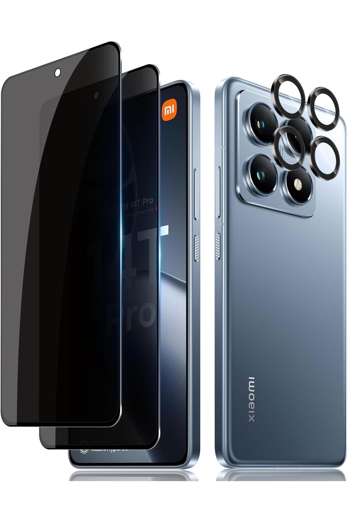 aheaks Xiaomi 14T Pro / Mi 14T Pro Hayalet Ekran Koruyucu, Nano Cam + Kamera Koruma Lensi