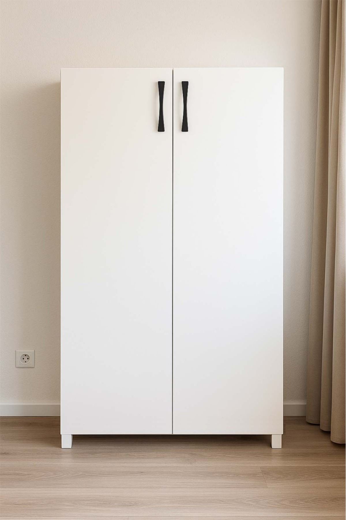 Bladimo 2 Kapaklı Ayakkabılık, Çok Amaçlı Dolap Mutfak, Hol, Banyo Balkon 4 Gözlü Dolap