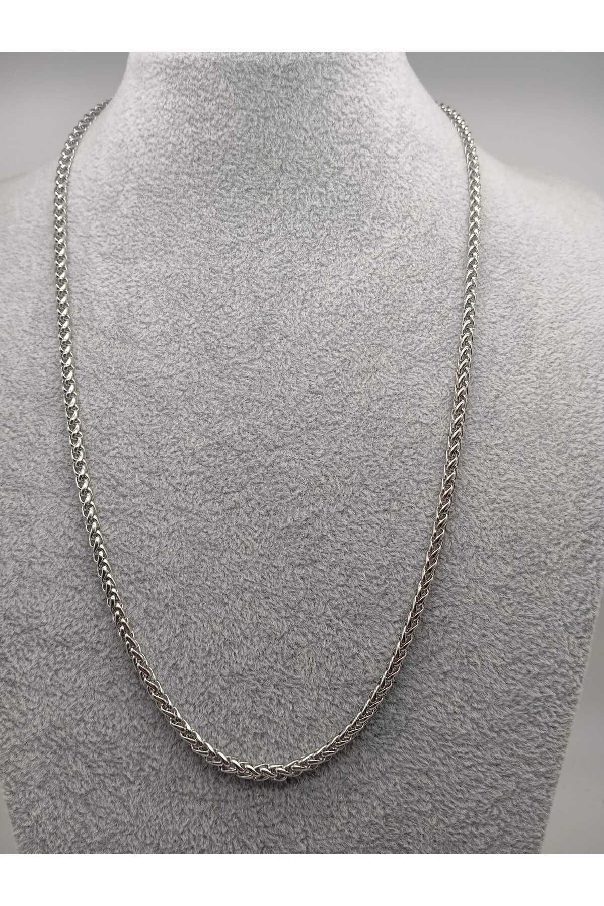 Ralp Moda %100 PASLANMAZ ÇELİK UNİSEX ZİNCİR KOLYE 4 MM