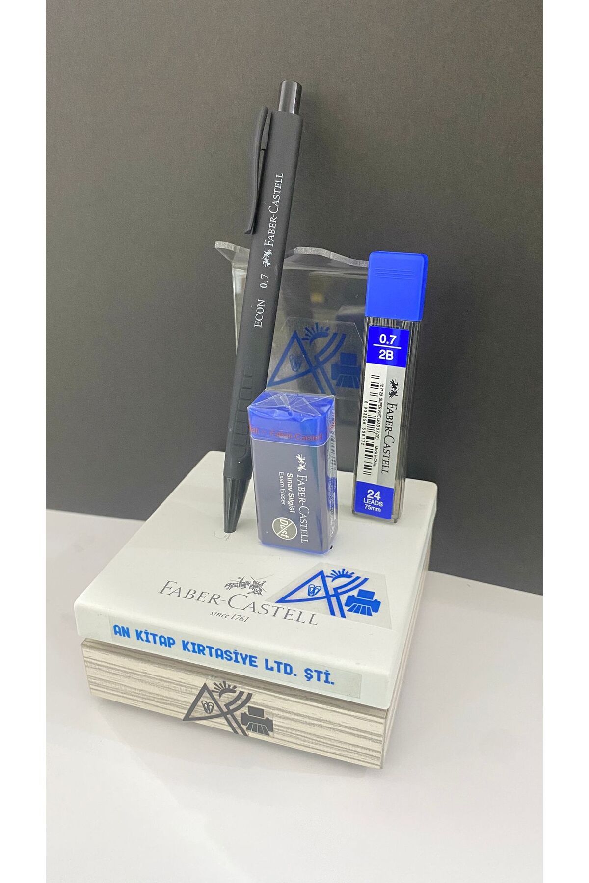 Faber Castell Econ 0.7-0.5 Versatil Kalem +Silgi+Uç SET