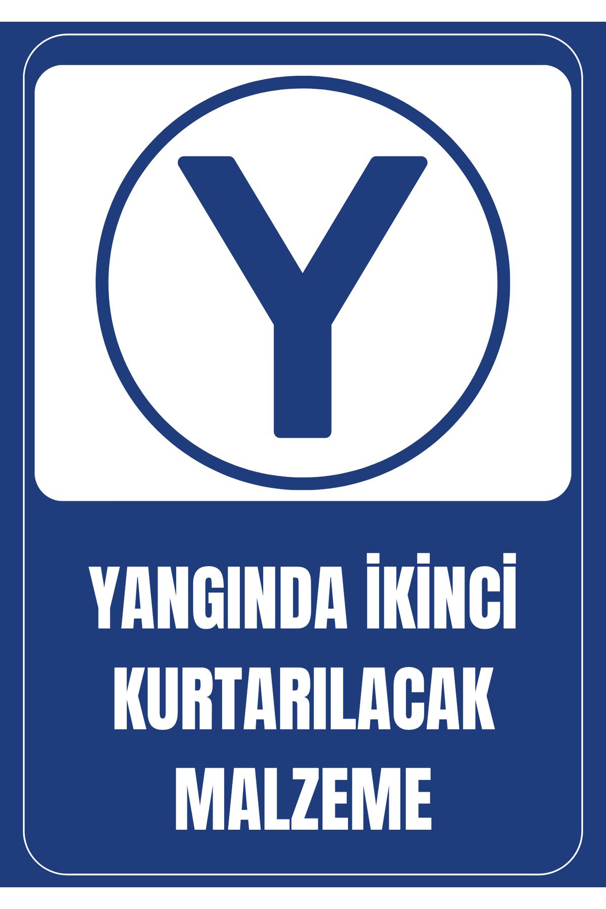 Girl Power 35 x 50 Yangında İkinci Kurtarılacak Malzeme Folyo Baskı Sticker Uyarı Levhası