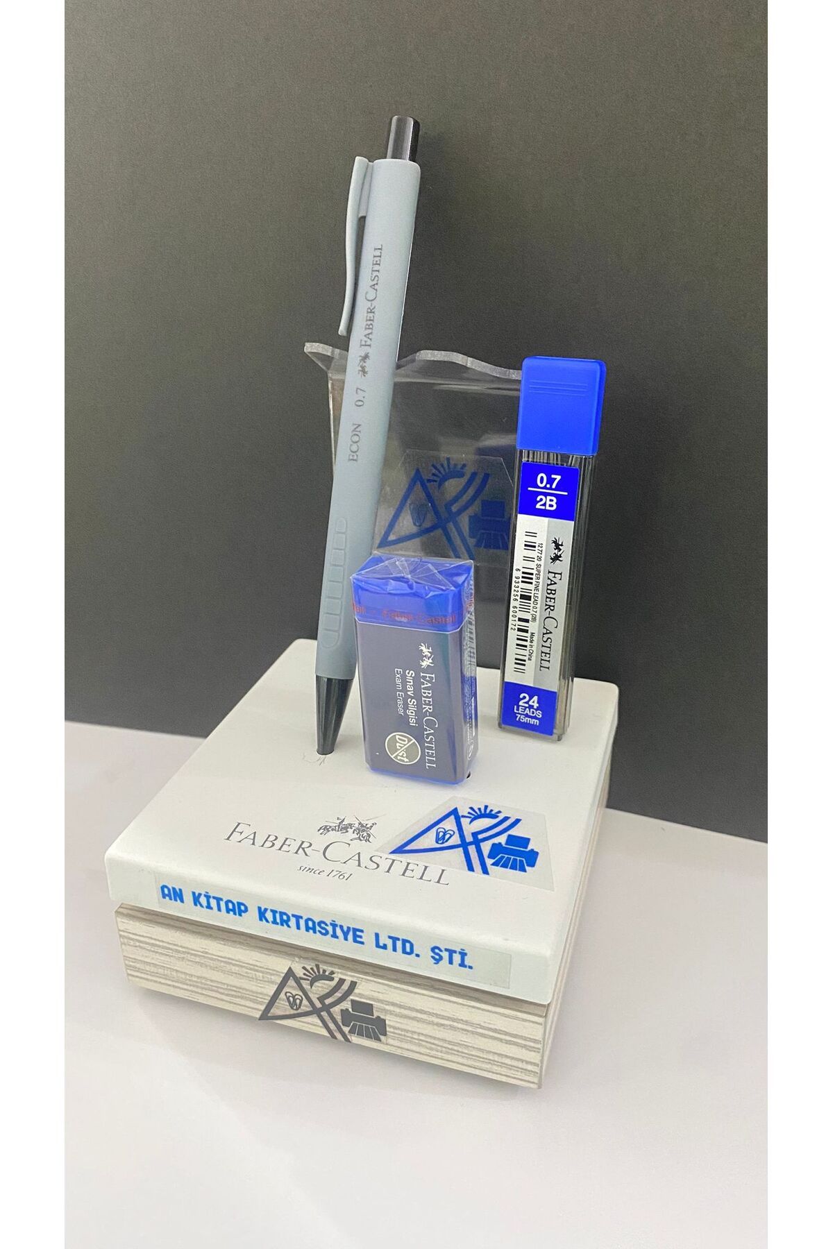 Faber Castell Econ 0.7-0.5 Versatil Kalem +Silgi+Uç SET