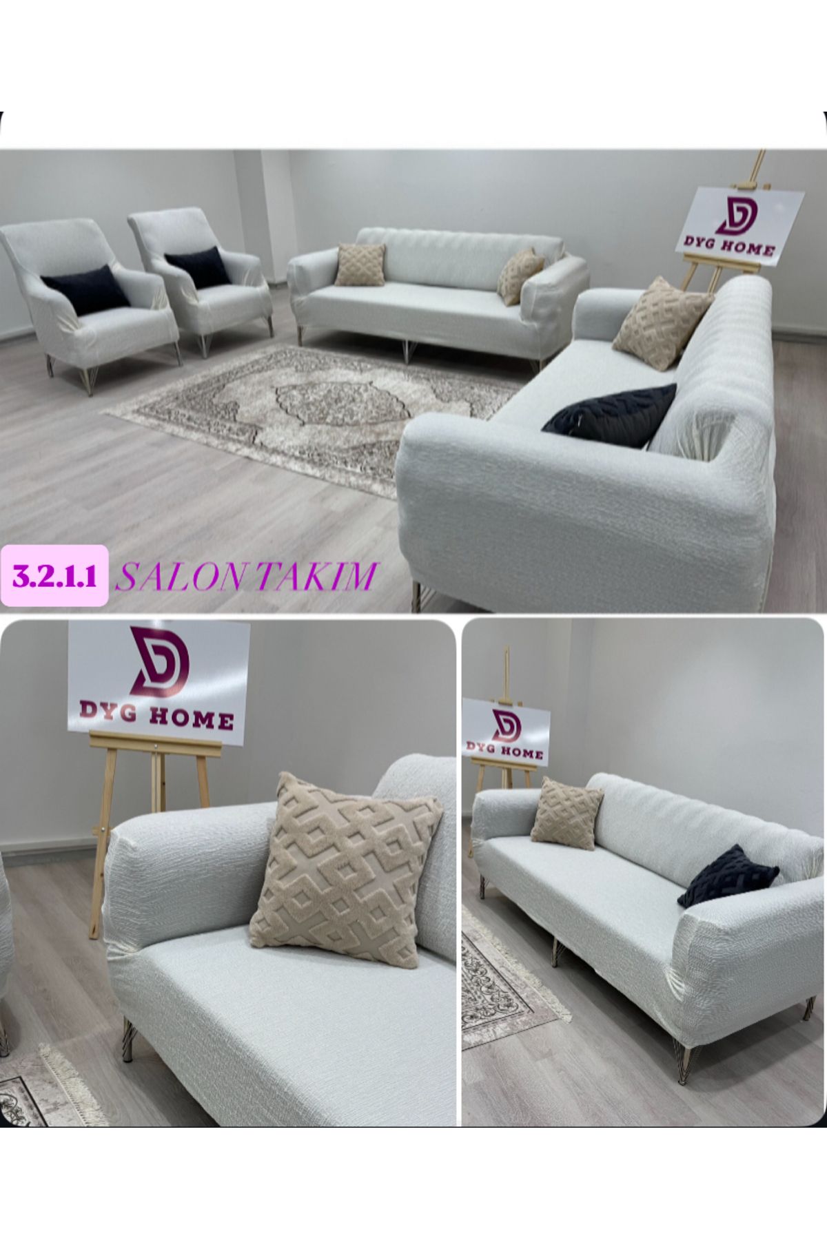 dyg home Koltuk Örtüsü Koltuk Kılıfı Salon Takım 3 2 1 1 Sofa Cover