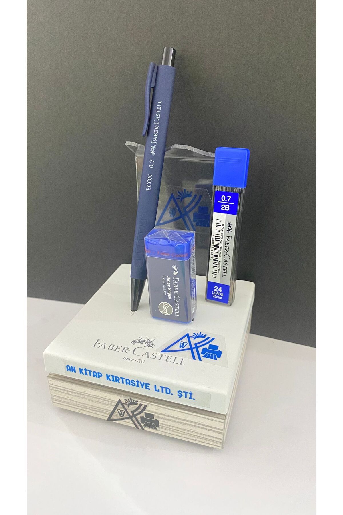 Faber Castell Econ 0.7-0.5 Versatil Kalem +Silgi+Uç SET