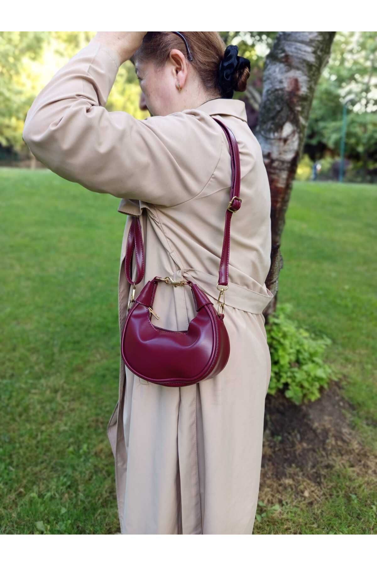 EG BAGS Betty Model Mat Kadın El ve Omuz Çantası