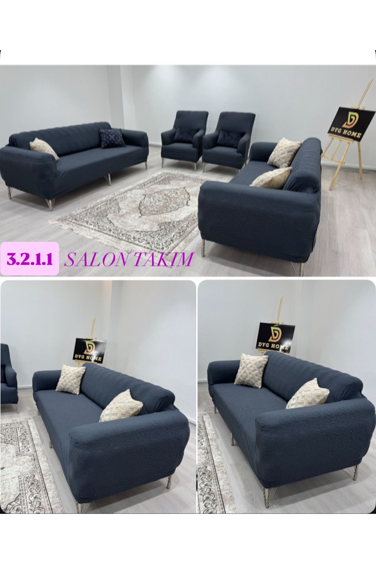 dyg home Koltuk Örtüsü Koltuk Kılıfı Salon Takım 3 2 1 1 Sofa Cover