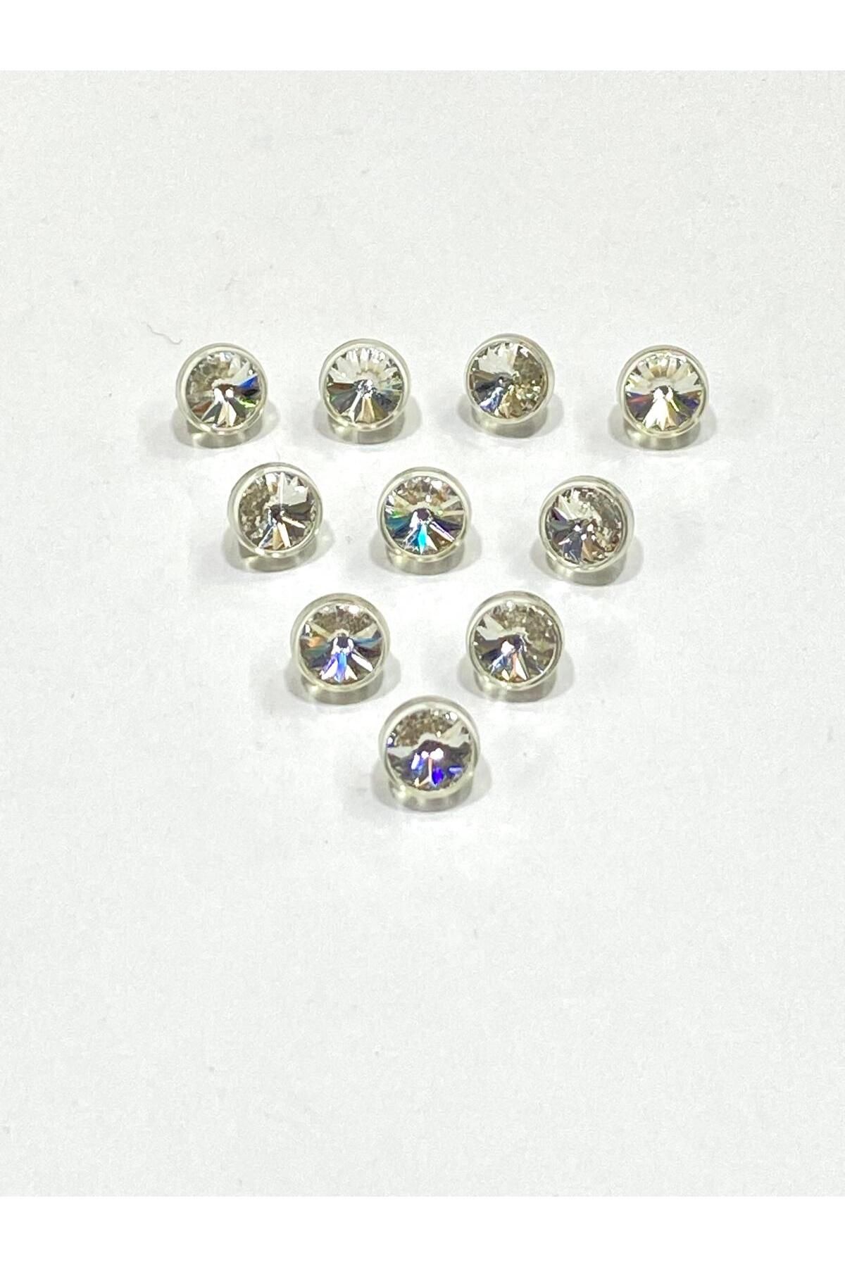 karantuhafiye Taşlı Bluz Düğmesi / Metal Bluz Düğmesi Gold / 10 Adet /2887/ Model 8