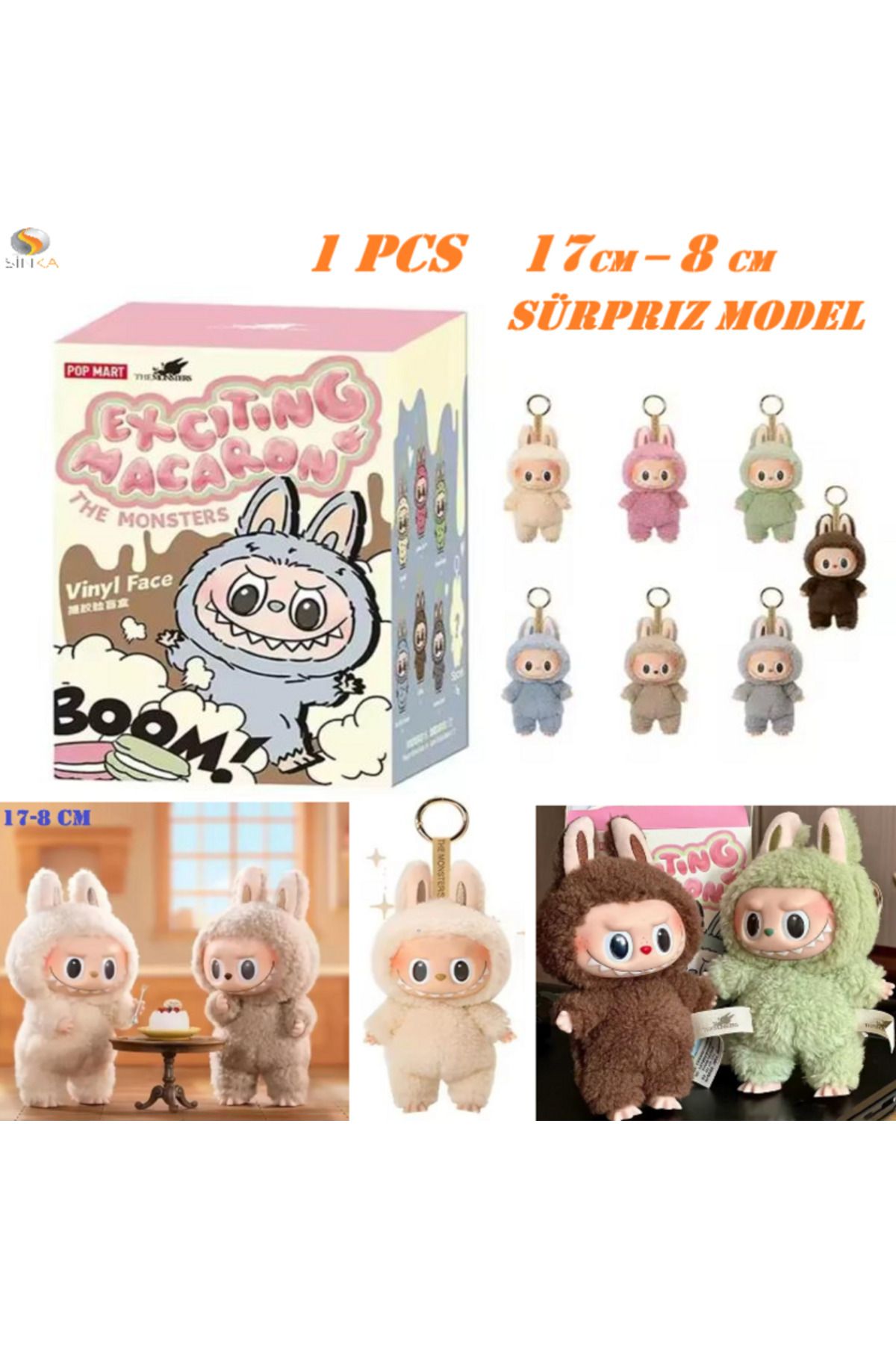 SİNKA LABUBU BEBEK FİGÜRÜ GİYSİLİ KUTU ASKILIKLI V1 1.KALİTE