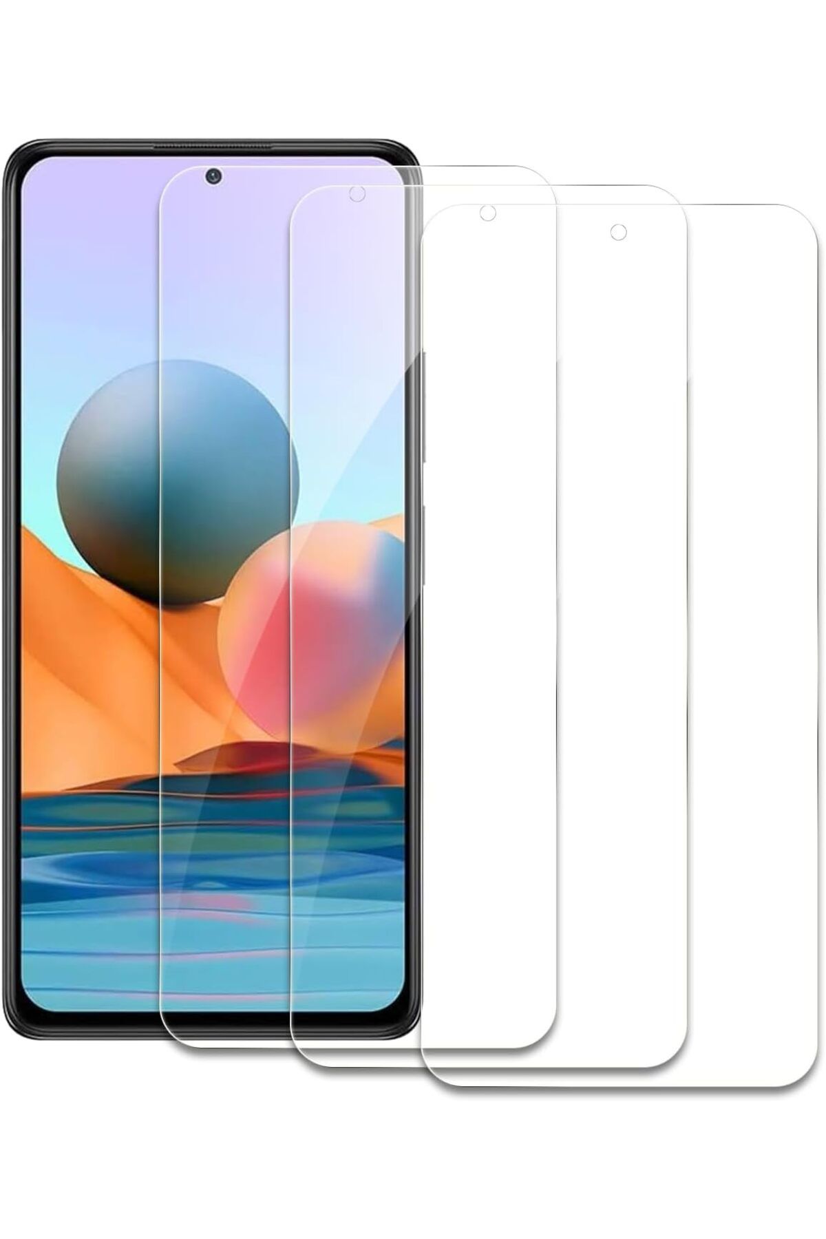 aheaks 3'lü Paket Nano Cam Ekran Koruyucu Xiaomi Redmi Note 10 Pro 9H Sertlik Nano Cam Ekran Koruyucu