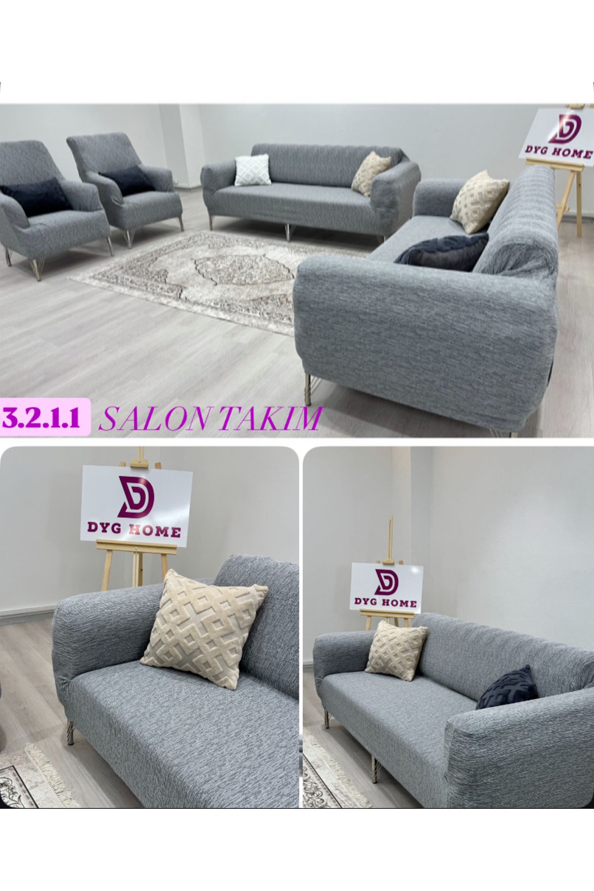 dyg home Koltuk Örtüsü Koltuk Kılıfı Salon Takım 3 2 1 1 Sofa Cover