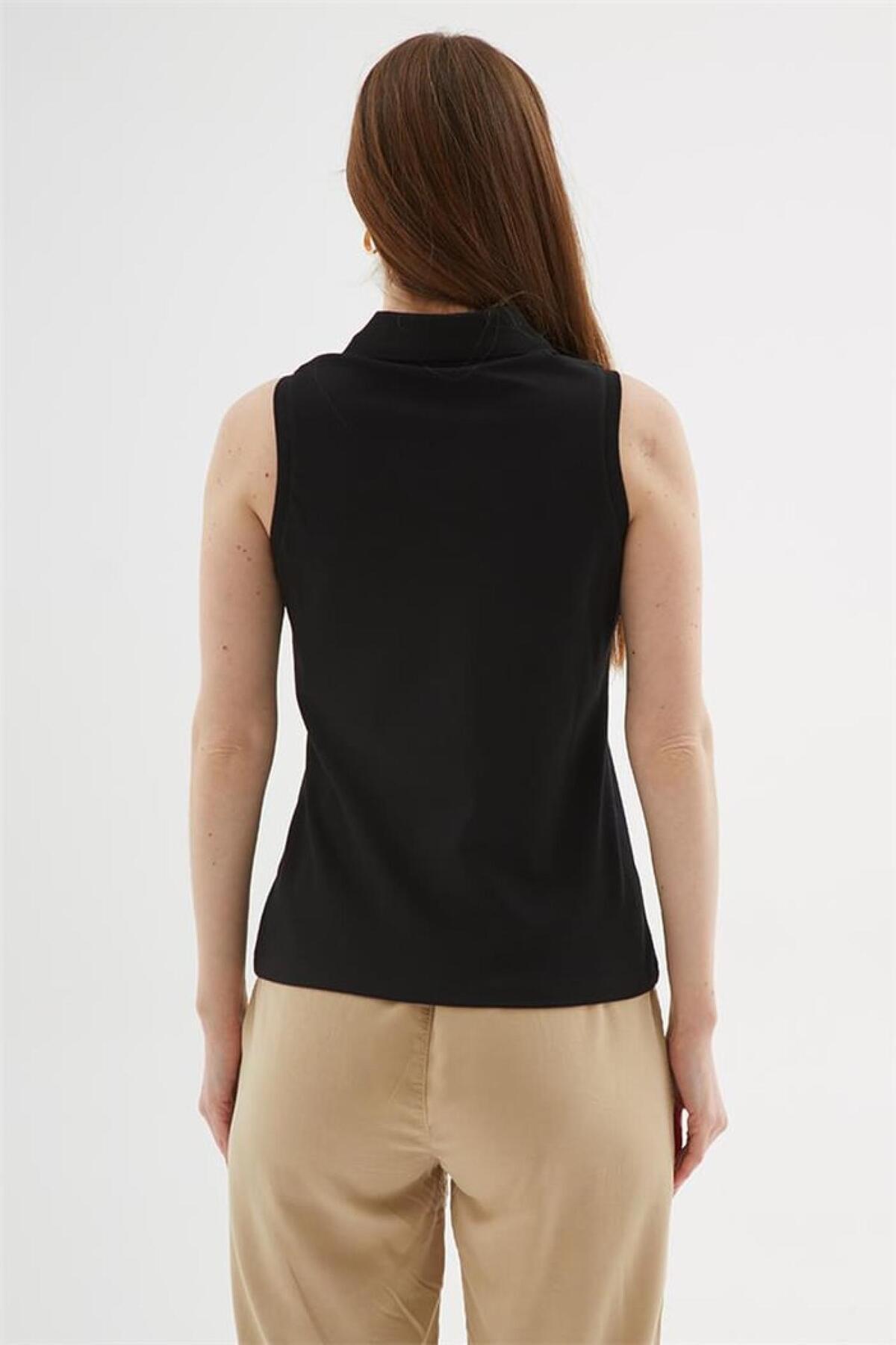 Fashion Friends-25Y0516K1 Women's Polo V-Neck Sleeveless T-Shirt 4