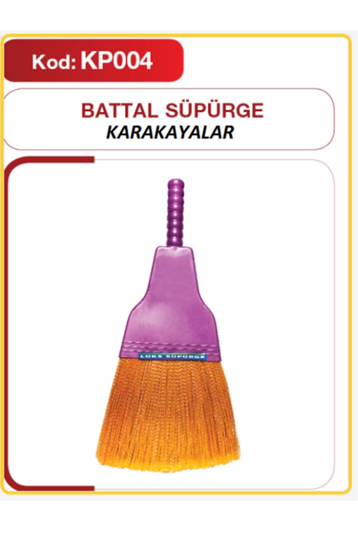 Serero Karakayalar Plastik Süpürge (Battal) Royaleks-KP-004