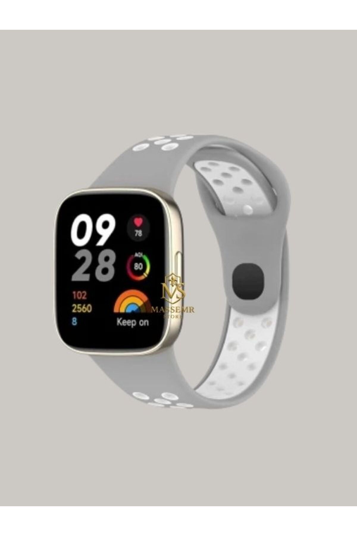 Massemr Redmi Watch 3 Uyumlu Spor Delikli Silikon Kordon – Terletmeyen Hafif Tasarım
