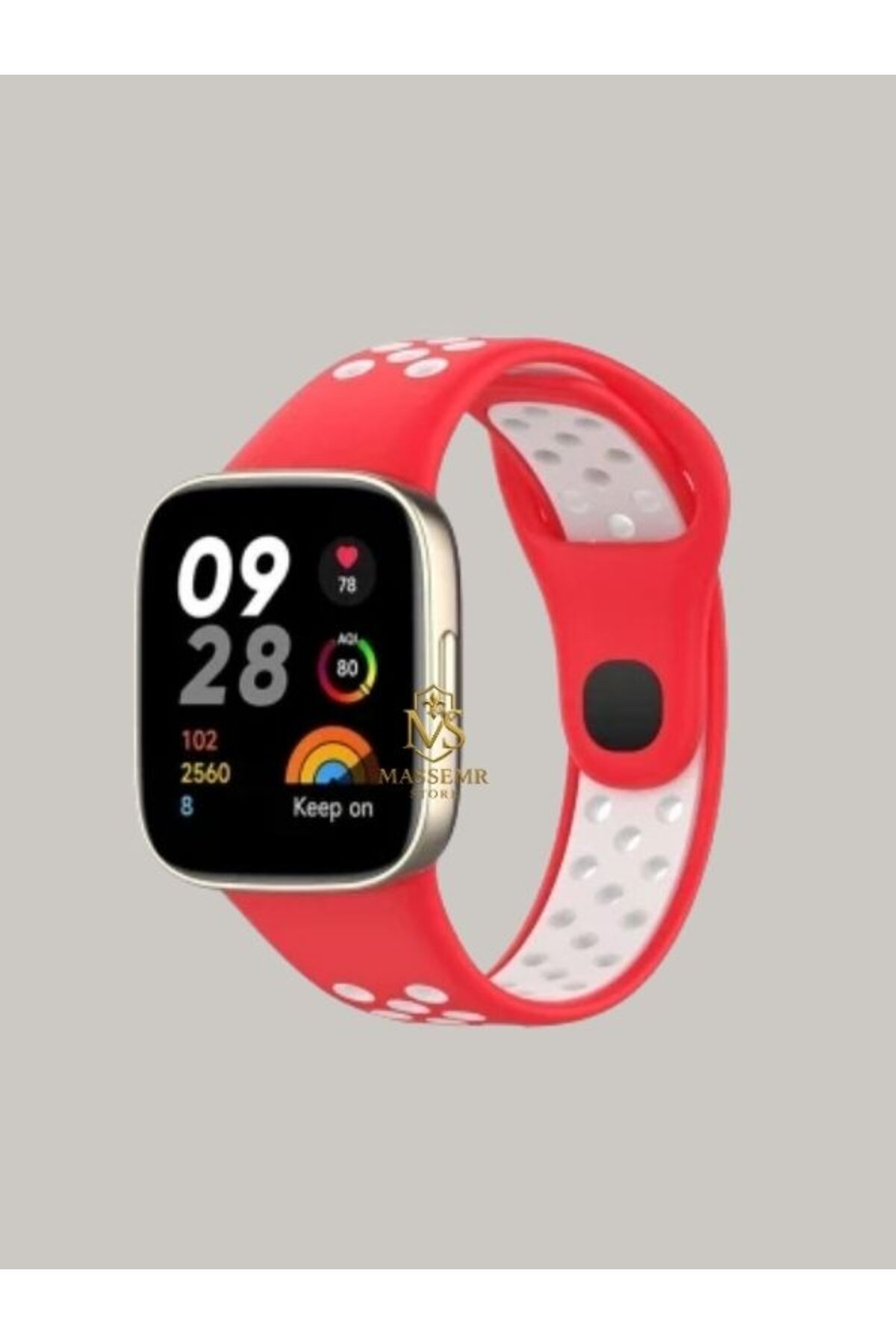 Massemr Redmi Watch 3 Uyumlu Spor Delikli Silikon Kordon – Terletmeyen Hafif Tasarım