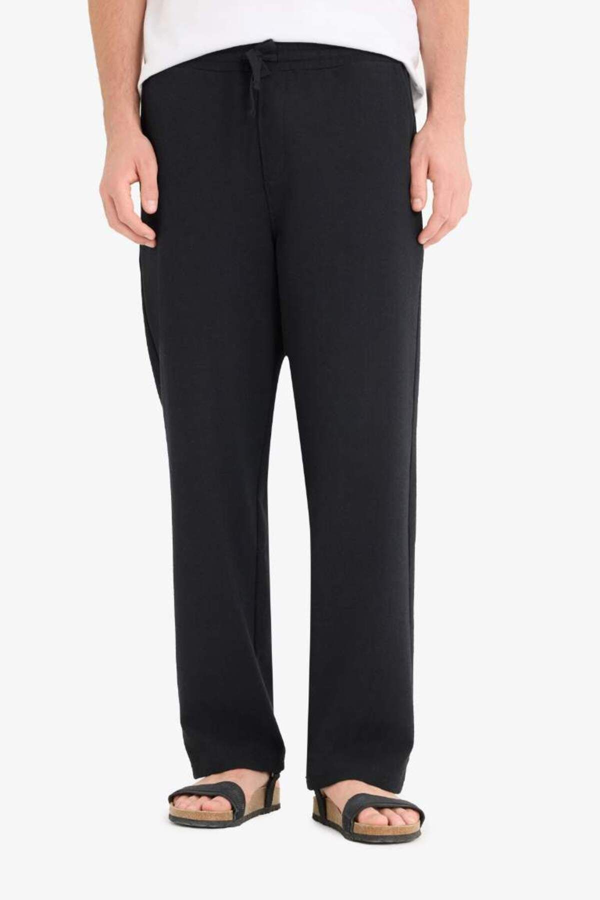 DeFacto Yeni Sezon Beli Bağcıklı Wide Leg Geniş Paça Eşofman Altı