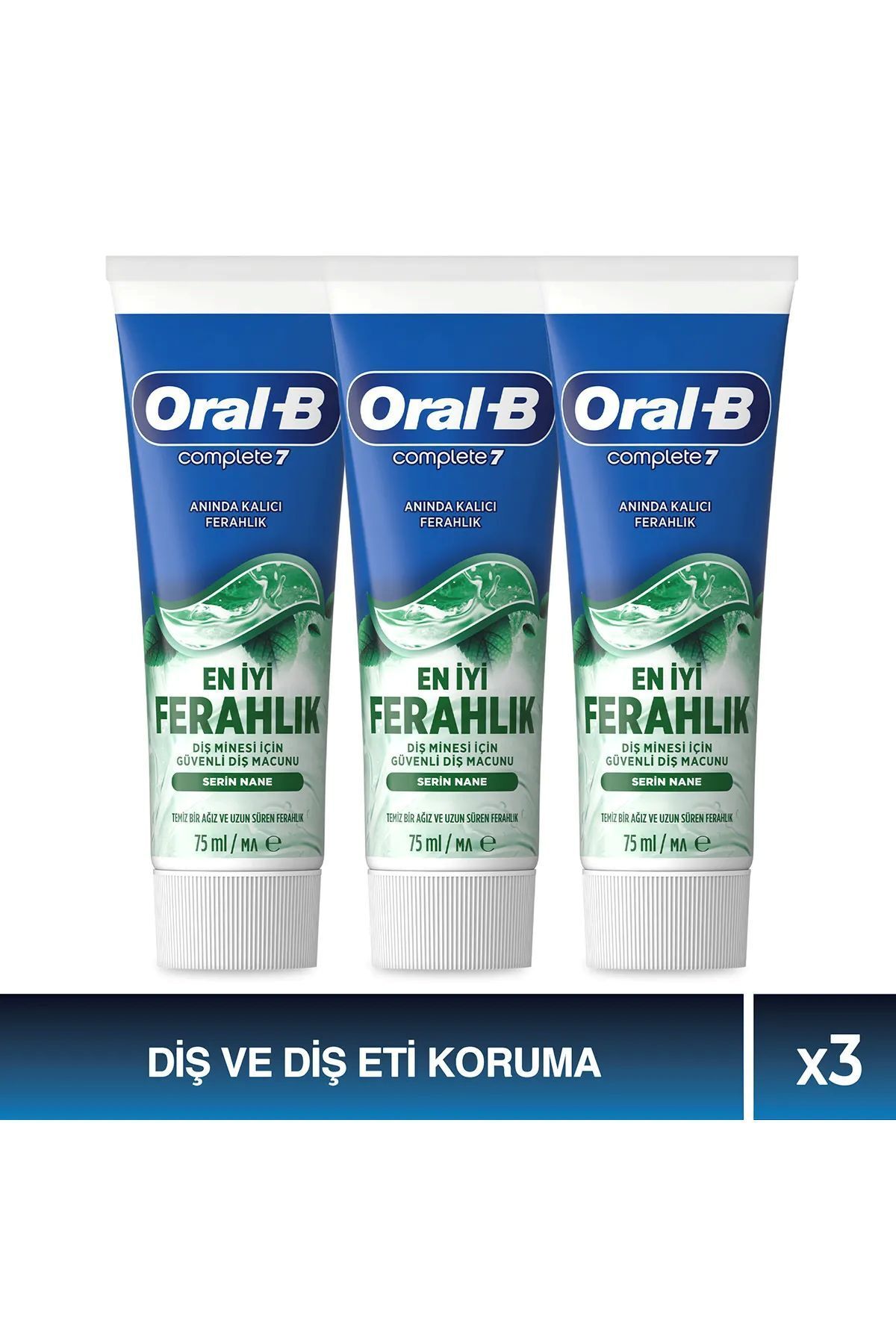 Oral-B Complete 7 En İyi Ferahlık Diş Macunu 75 Ml X 3 Adet