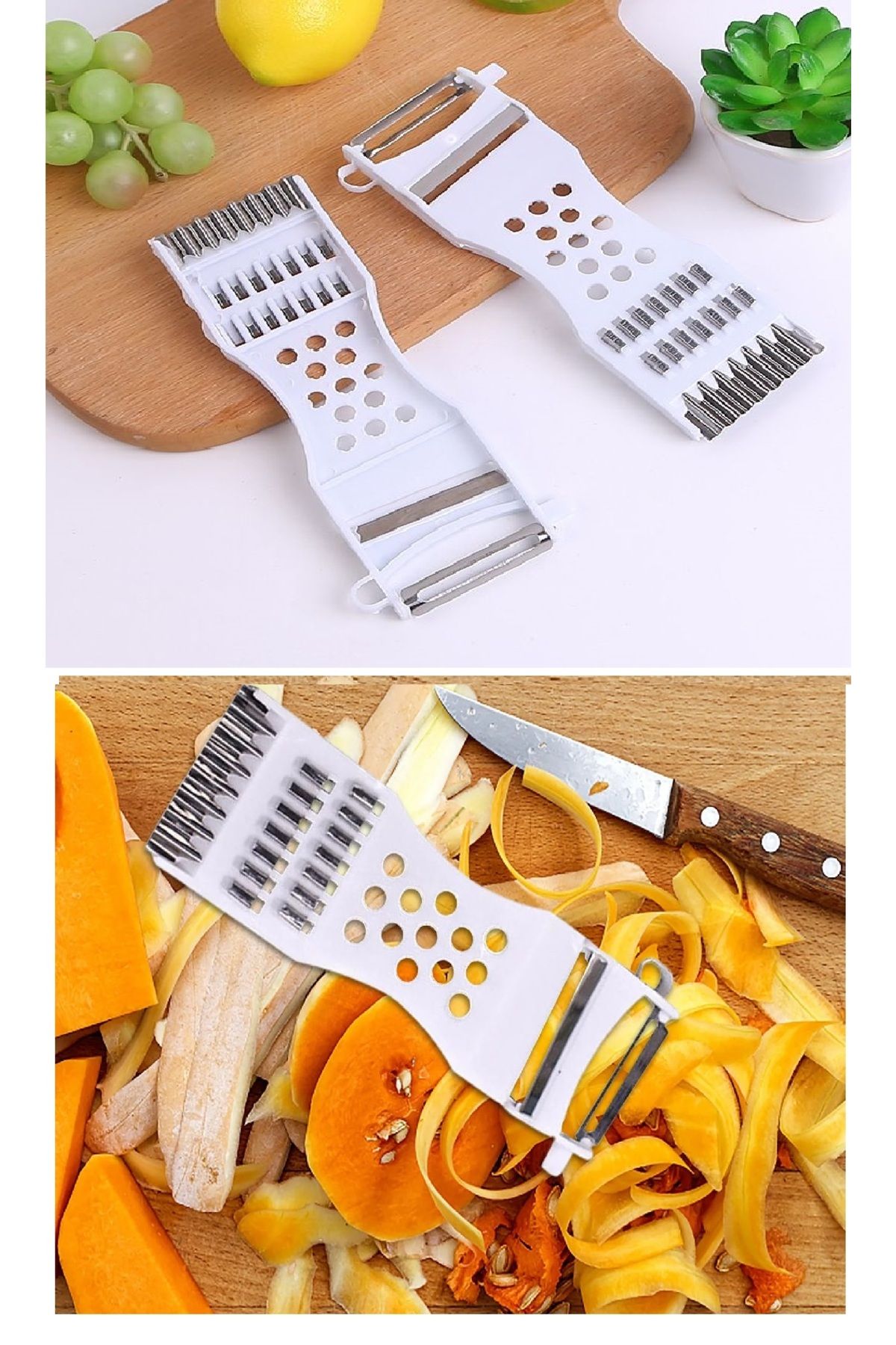 TimeStart Rende Soyacak 5 Fonksiyonlu Sebze Meyve Soyucu Patates Havuç Salatalık Zencefil Doğrayıcı