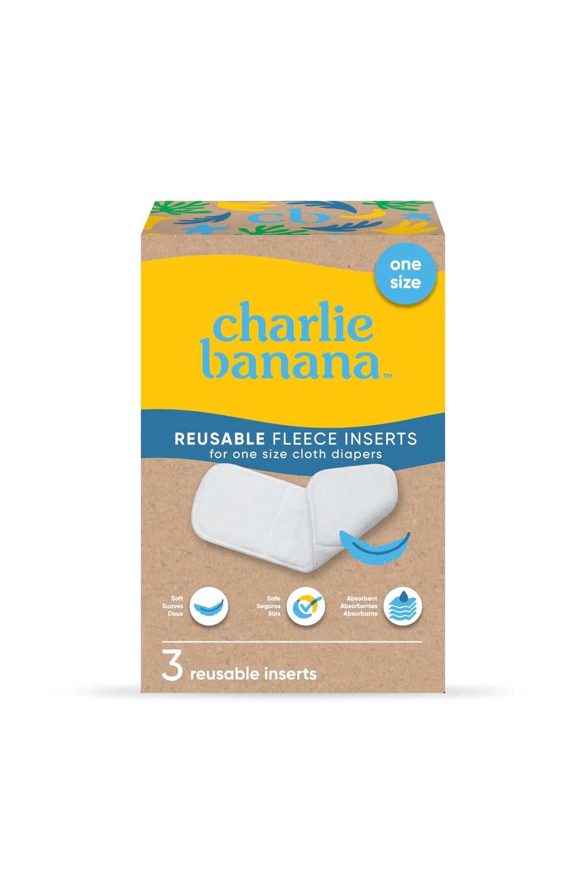 Charlie Banana Yikanabilir Bebek Bezi Aksesuarlarlari, Polar iç ped
