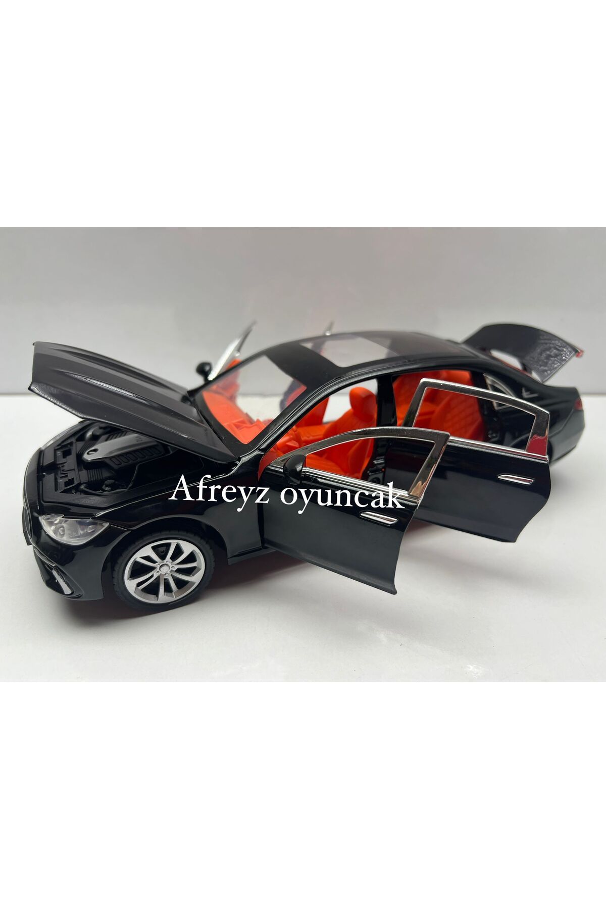 afreyz oyuncak Diecast,Metal Araba Mercedes 1:22 Kaput Bagaj Açılır Çek Bırak Model Araba Sesli Işıklı