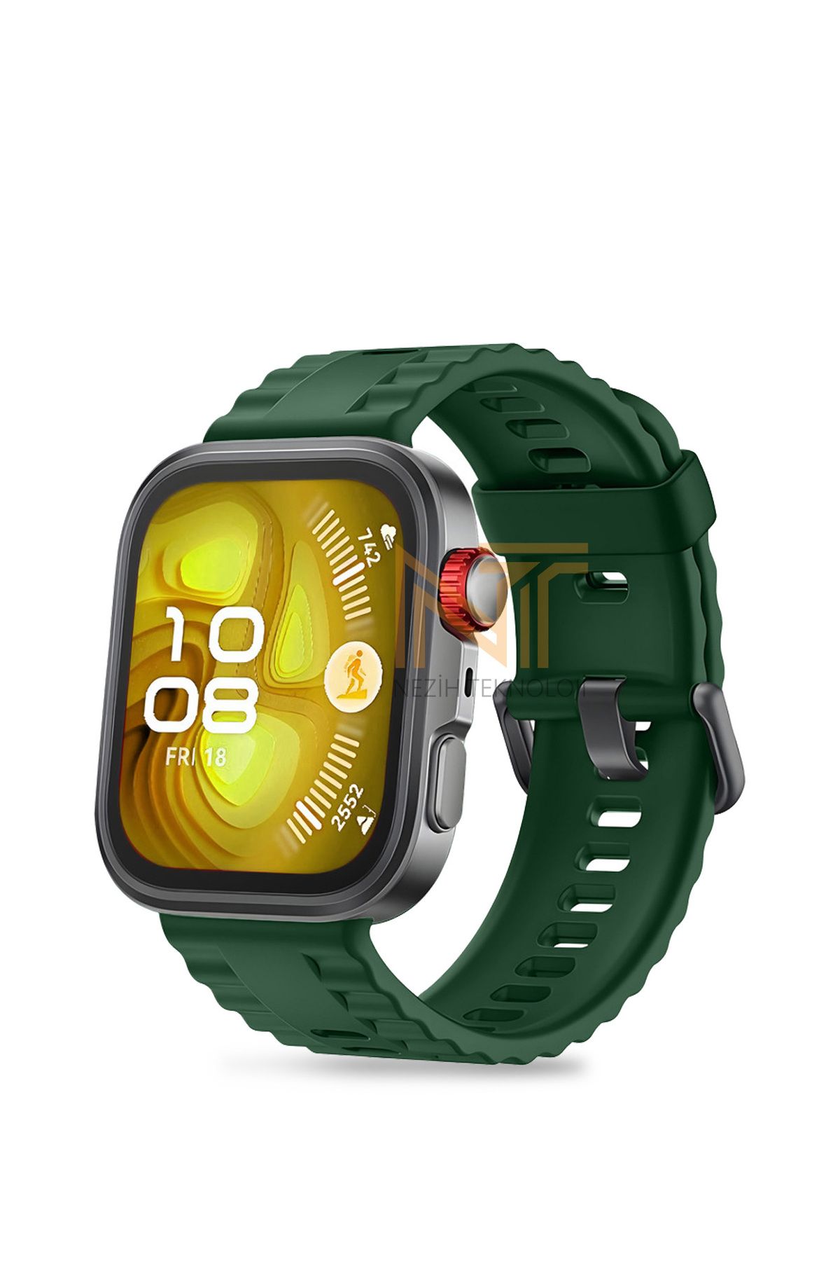 Nezih Case Huawei Watch Fit 4 Pro / Fit 4 / Fit 3 Uyumlu Siyah Tokalı Lansman Silikon Kordon