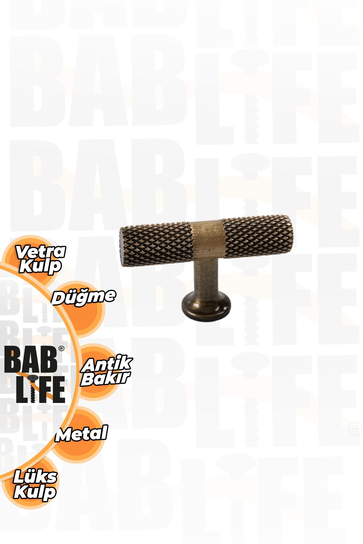 bablife Vetra Antik Sarı Düğme Metal Lüks Çekmece Dolap Mobilya Kulpları