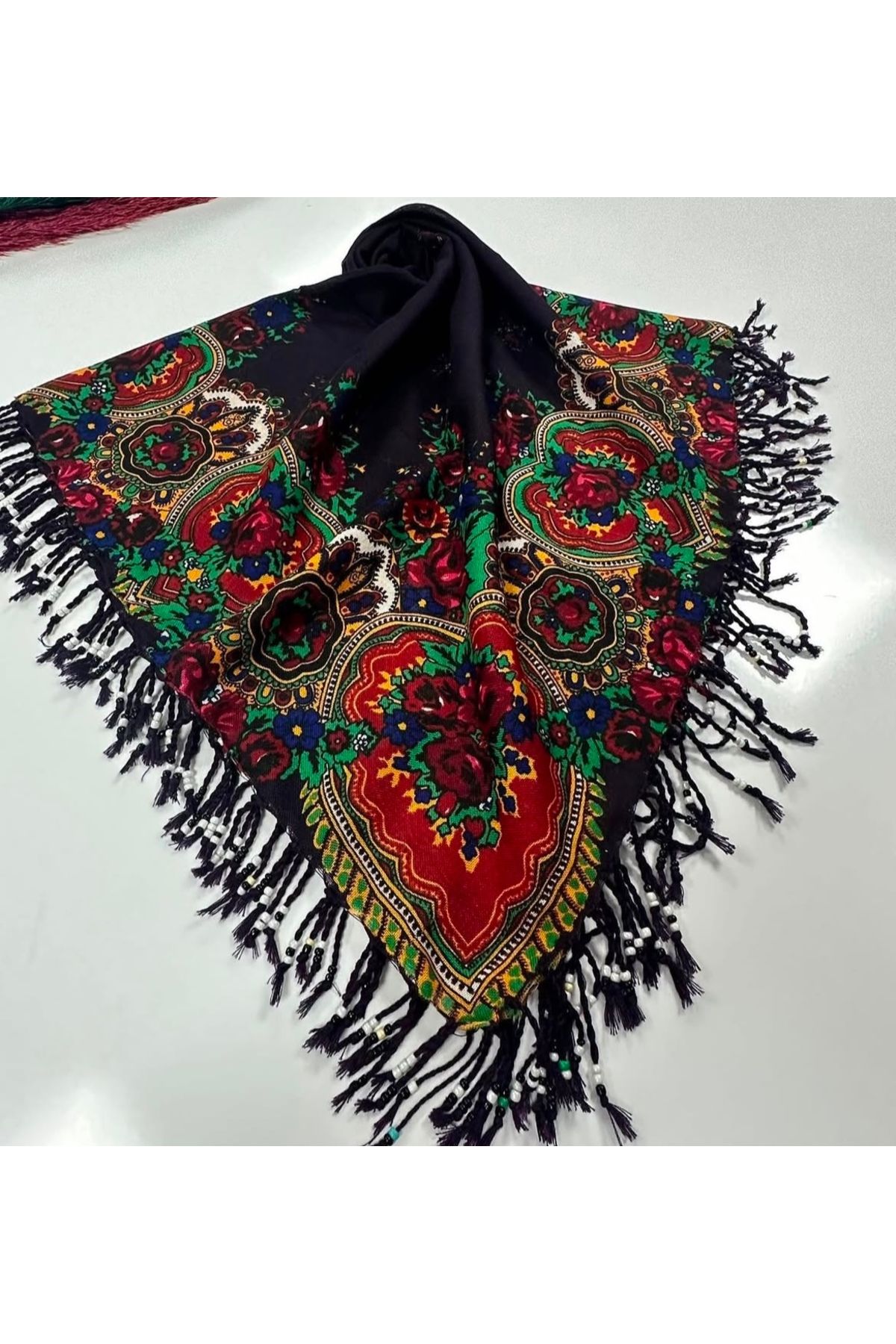 MODA Yöresel Boncuklu Hamavi Şal