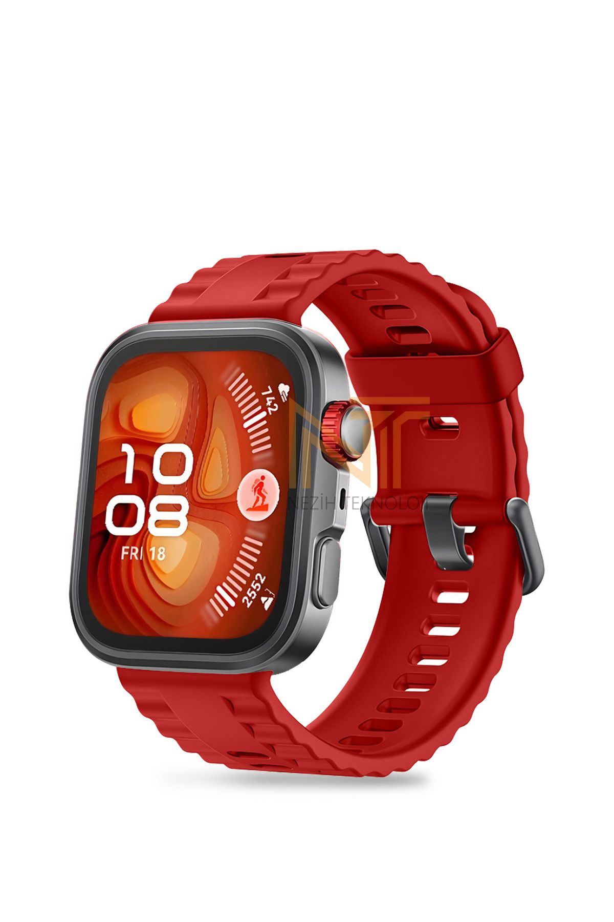 Nezih Case Huawei Watch Fit 4 Pro / Fit 4 / Fit 3 Uyumlu Siyah Tokalı Lansman Silikon Kordon