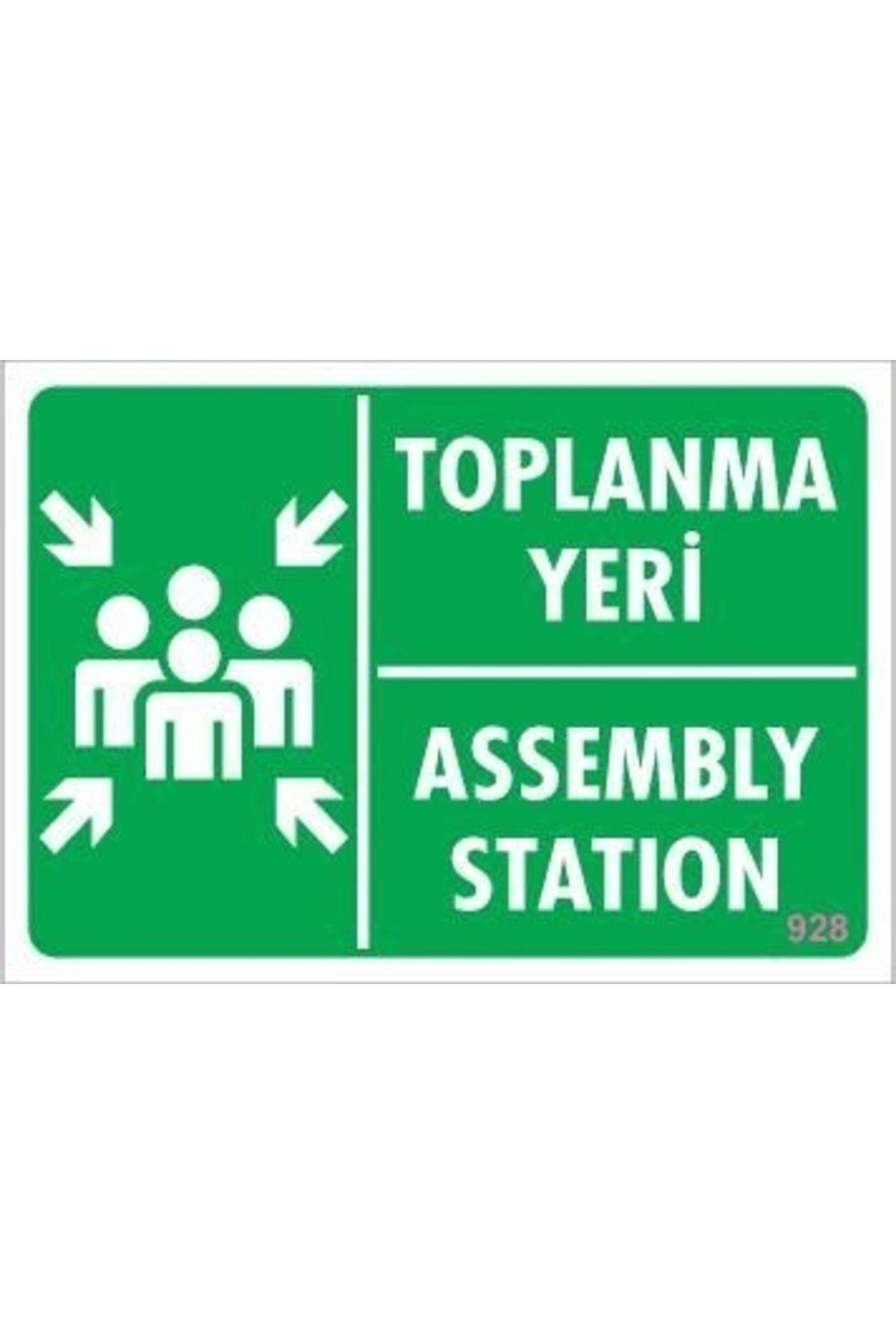 minaydan Toplanma Yeri Uyarı Levhası 17,5x25 KOD:928