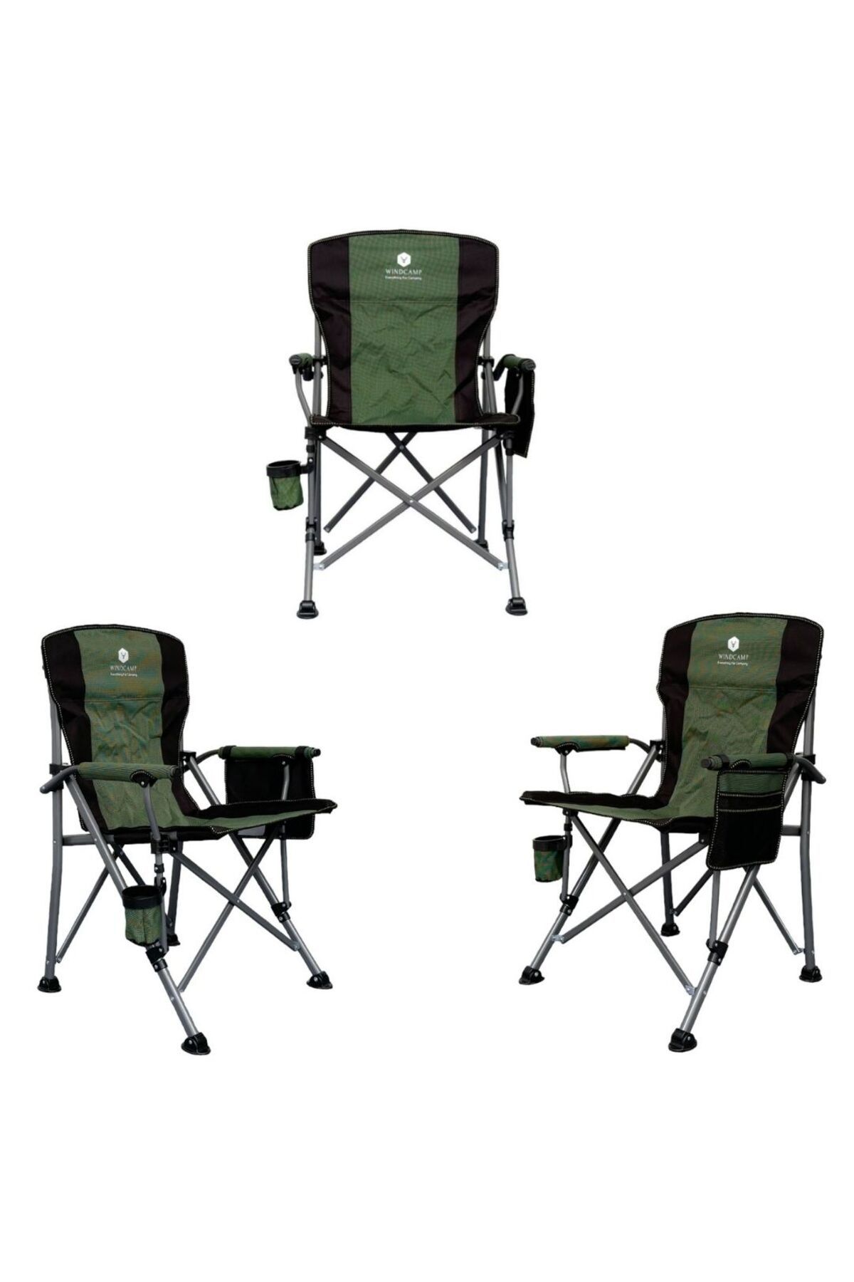 windcamp LUX YEŞİL 3'LÜ KAMP SANDALYESİ