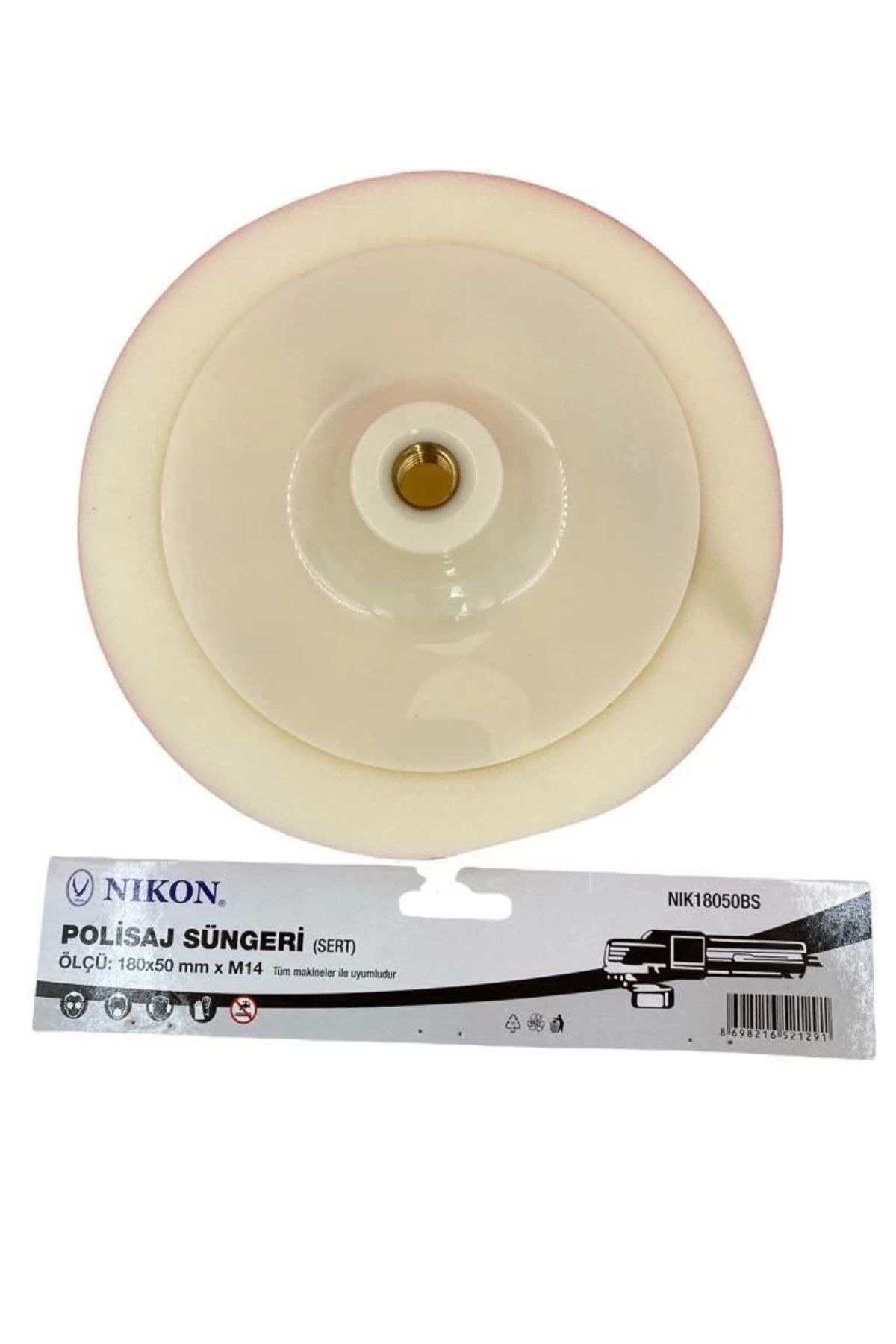 minaydan Nikon 18050BS Polisaj Süngeri 180 mm Beyaz Sert