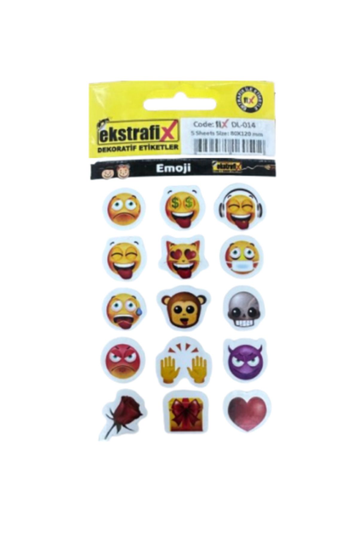 gnsstore Ekstrafix (DL-014) 80X120mm Dekoratif Etiket Q