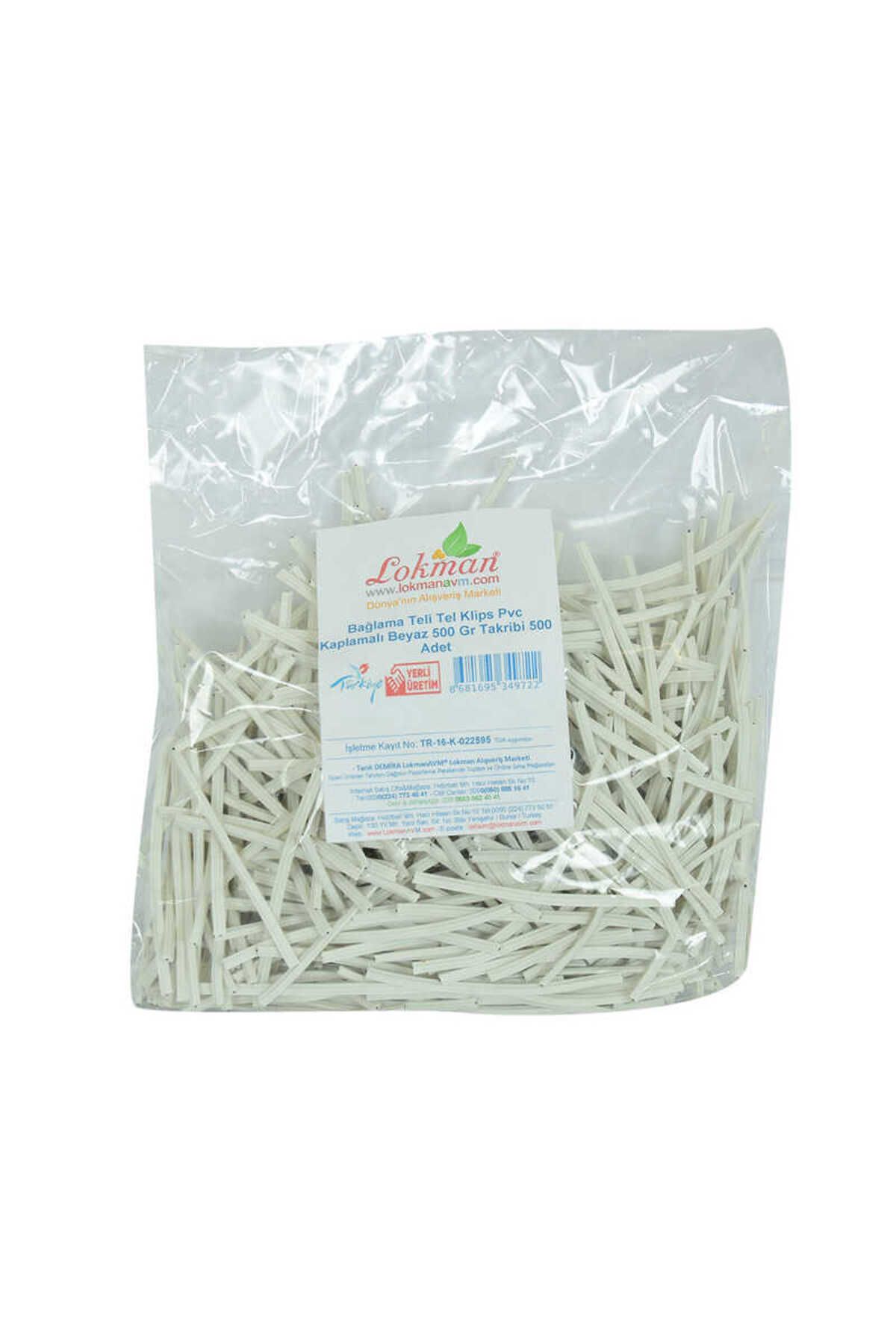 TimeStart Bağlama Teli Tel Klips Pvc Kaplamalı Beyaz 500 Gr Takribi 500 Adetli 1 Paket