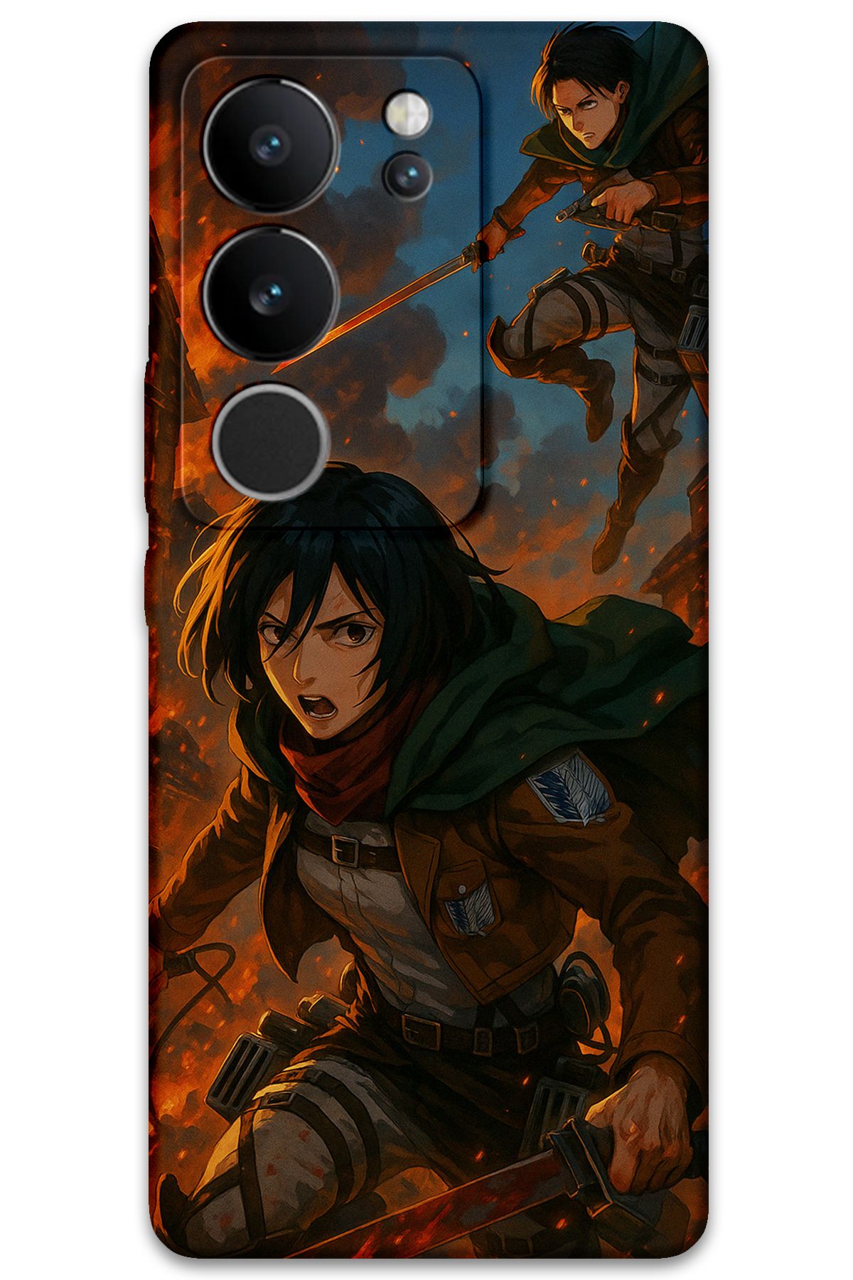 Gramaphone Vivo V29 Uyumlu Anime Desenli Telefon Kılıfı + Ekran Koruyucu - 5744