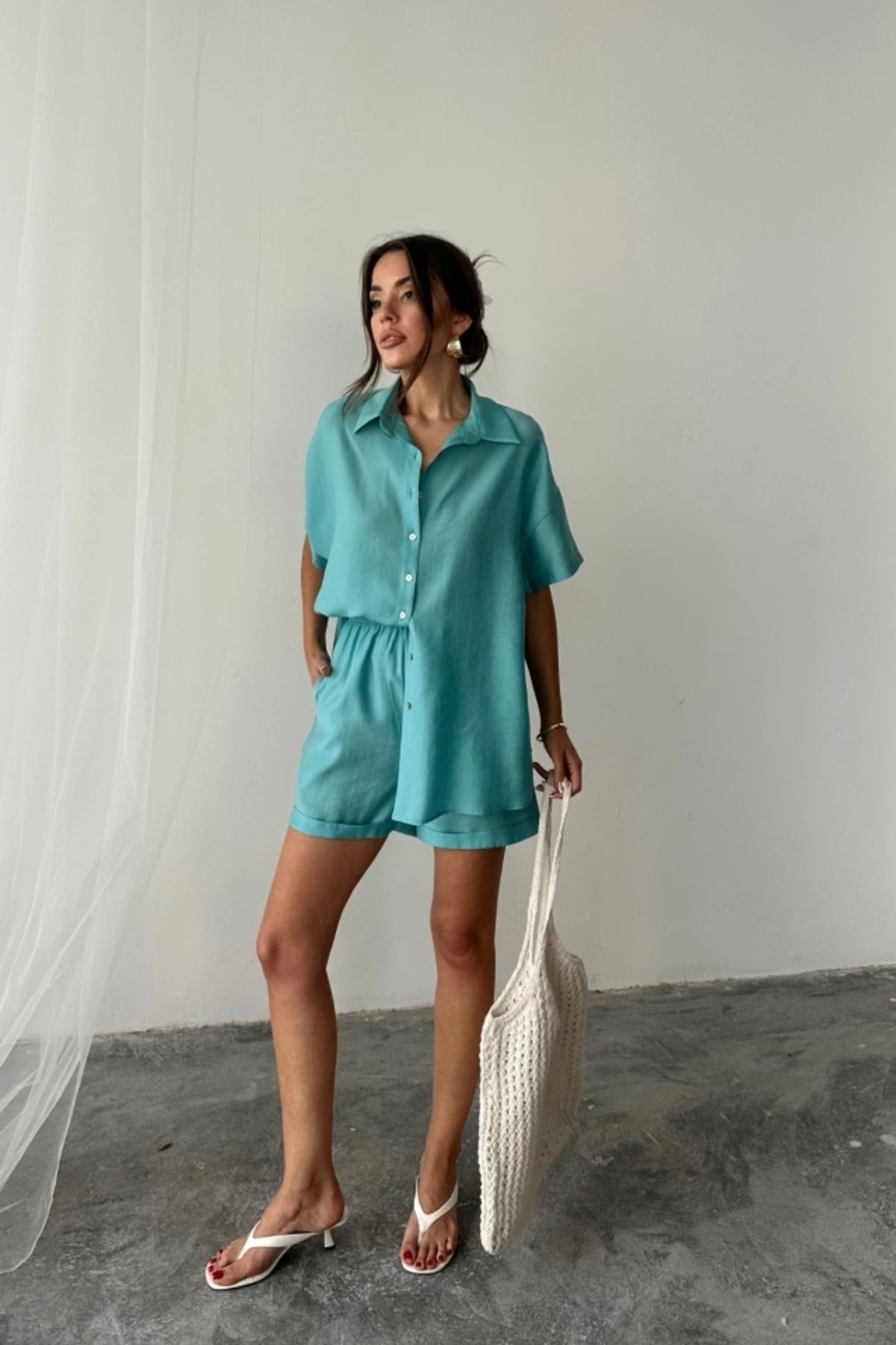 Butik GÖMLEK - ŞORT TAKIM - Yeşil